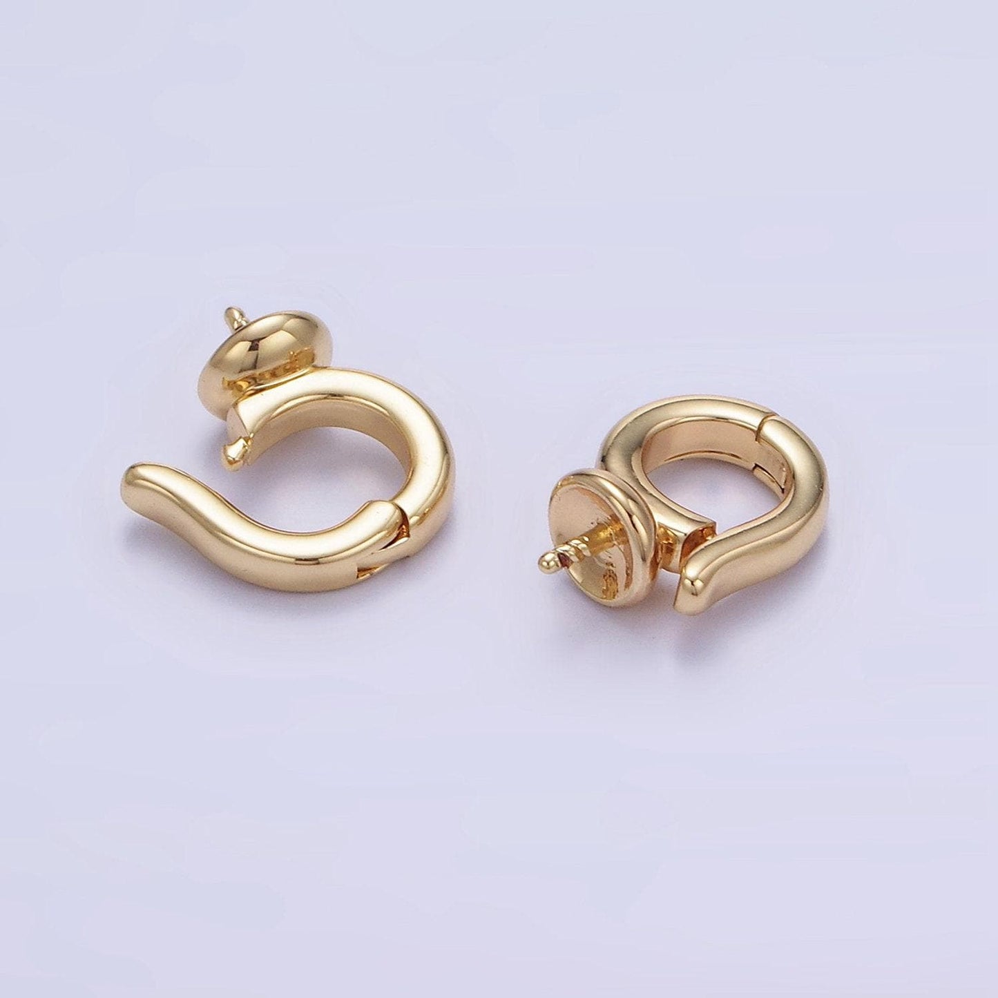 14k gold filled peg bail hold for half drill pearl and bead open bail charm jewelry findings supplies z779