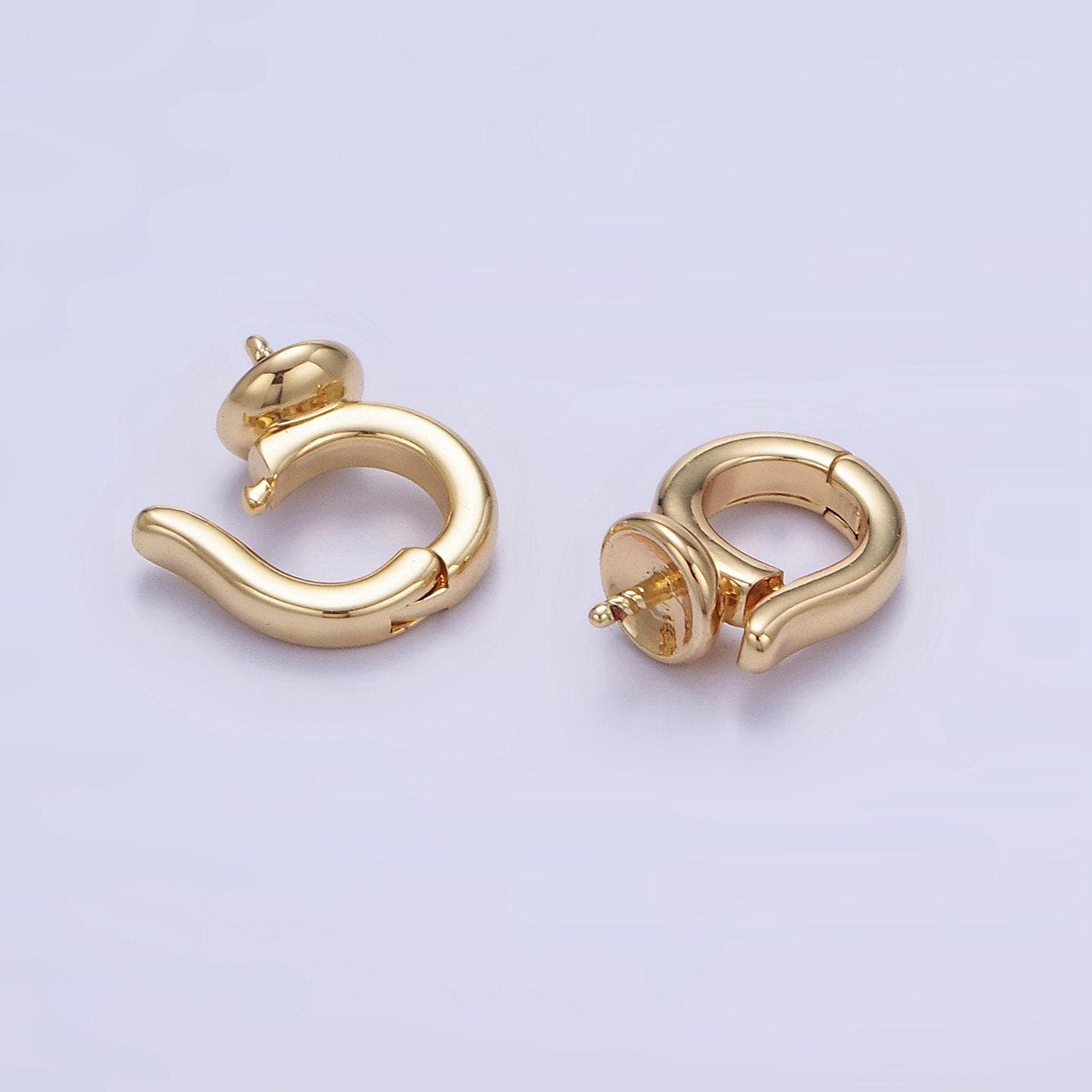 14k gold filled peg bail hold for half drill pearl and bead open bail charm jewelry findings supplies z779