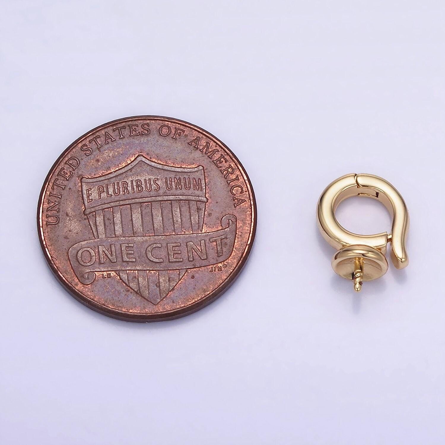 14k gold filled peg bail hold for half drill pearl and bead open bail charm jewelry findings supplies z779