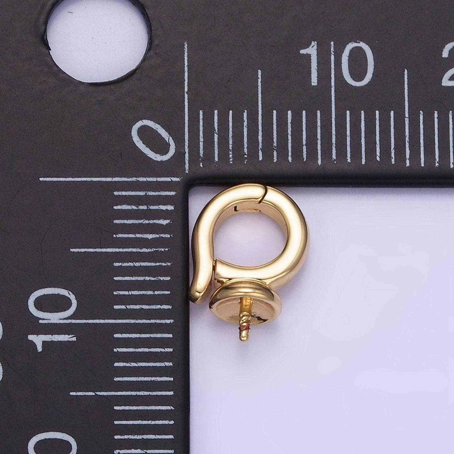 14k gold filled peg bail hold for half drill pearl and bead open bail charm jewelry findings supplies z779