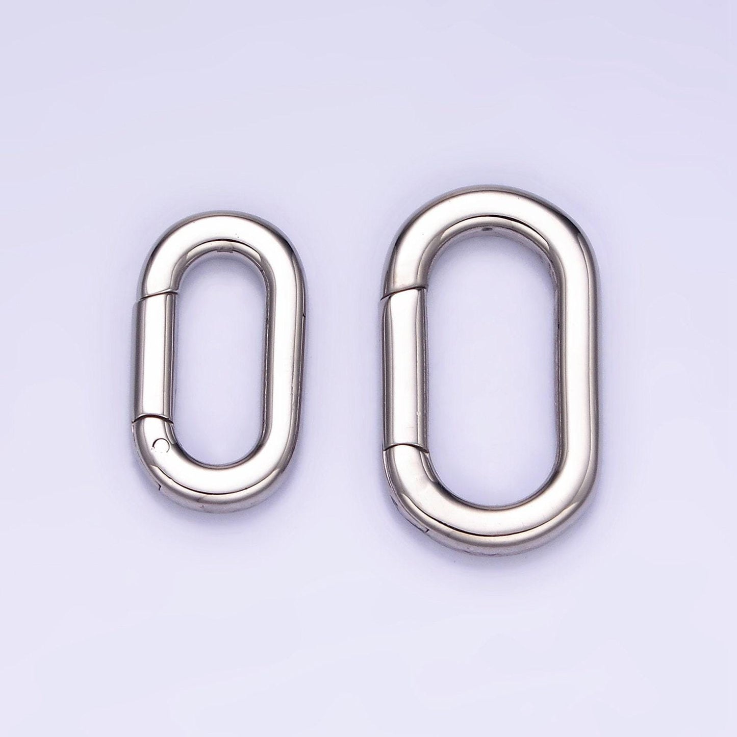 Stainless steel oval clasp, spring gate oval clasp push gate ring for charm holder link connector jewelry making supply z772