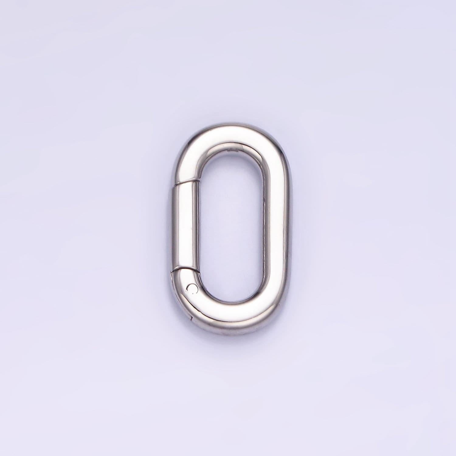 Stainless steel oval clasp, spring gate oval clasp push gate ring for charm holder link connector jewelry making supply z772