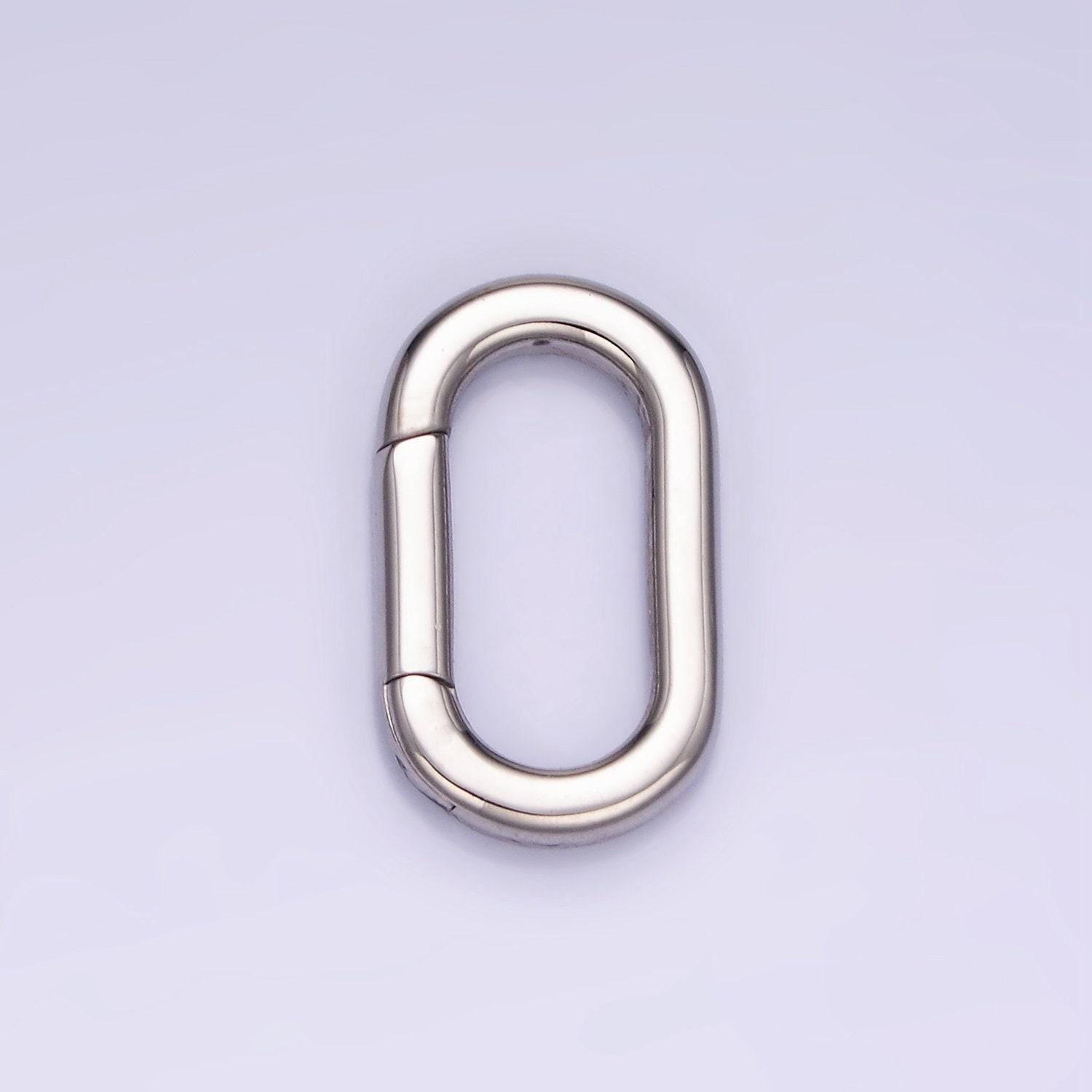 Stainless steel oval clasp, spring gate oval clasp push gate ring for charm holder link connector jewelry making supply z772