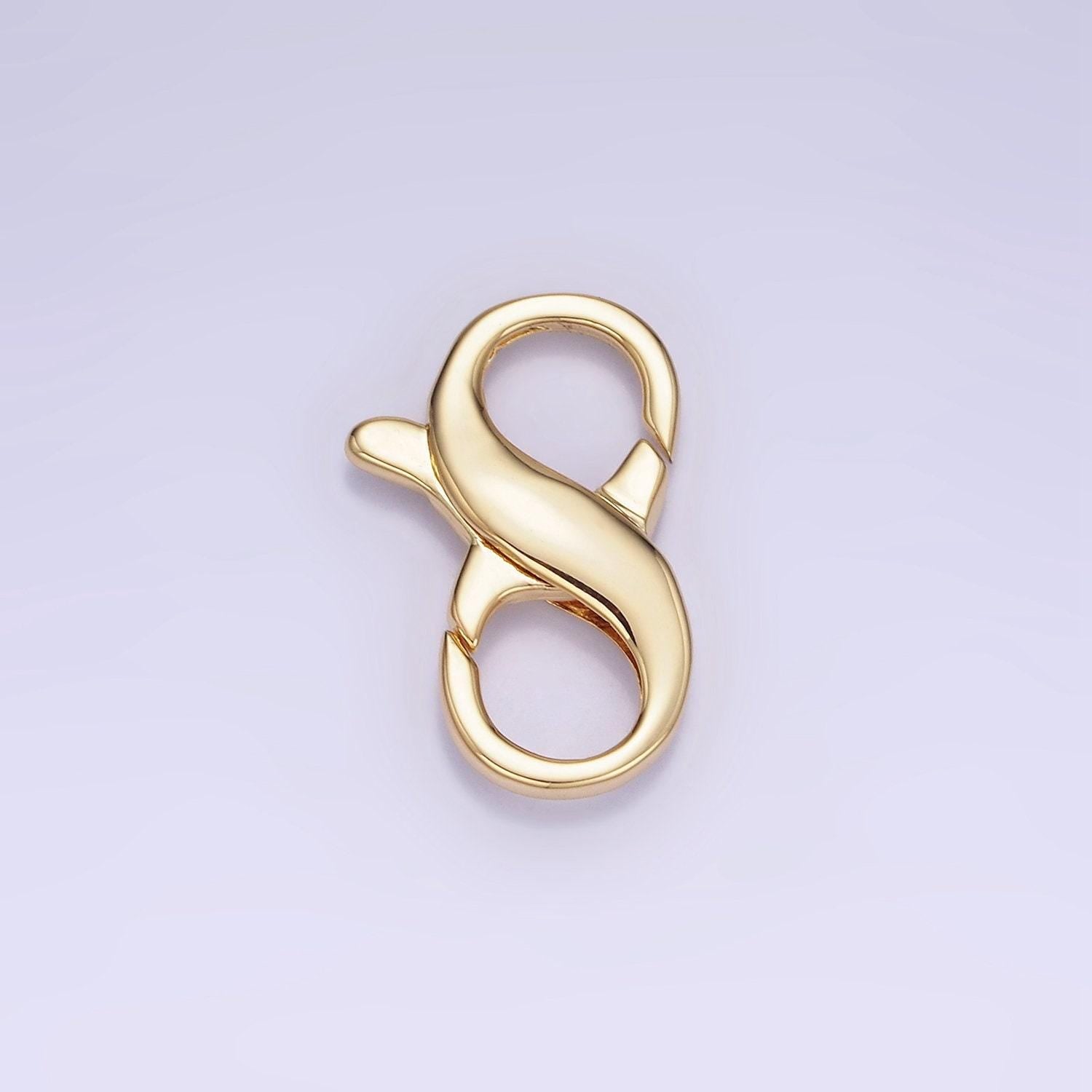 14k gold filled 21mm double opening infinity silver figure 8 interchangeable enhancer clasps for jewelry making z-767