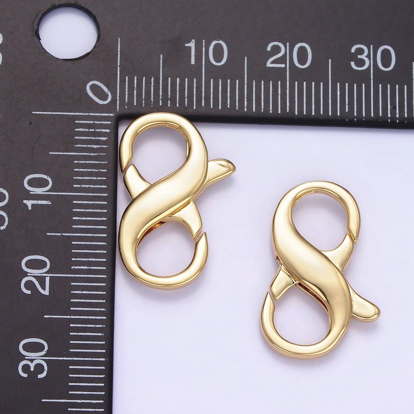 14k gold filled 21mm double opening infinity silver figure 8 interchangeable enhancer clasps for jewelry making z-767