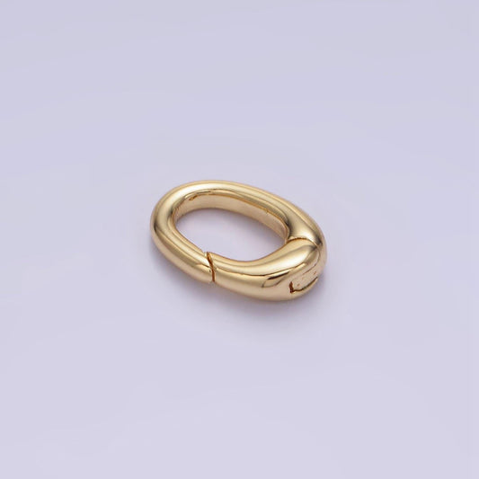 Mini gold spring gate ring, push gate ring mini oval ring charm holder gold clasp for jewelry clasp z725