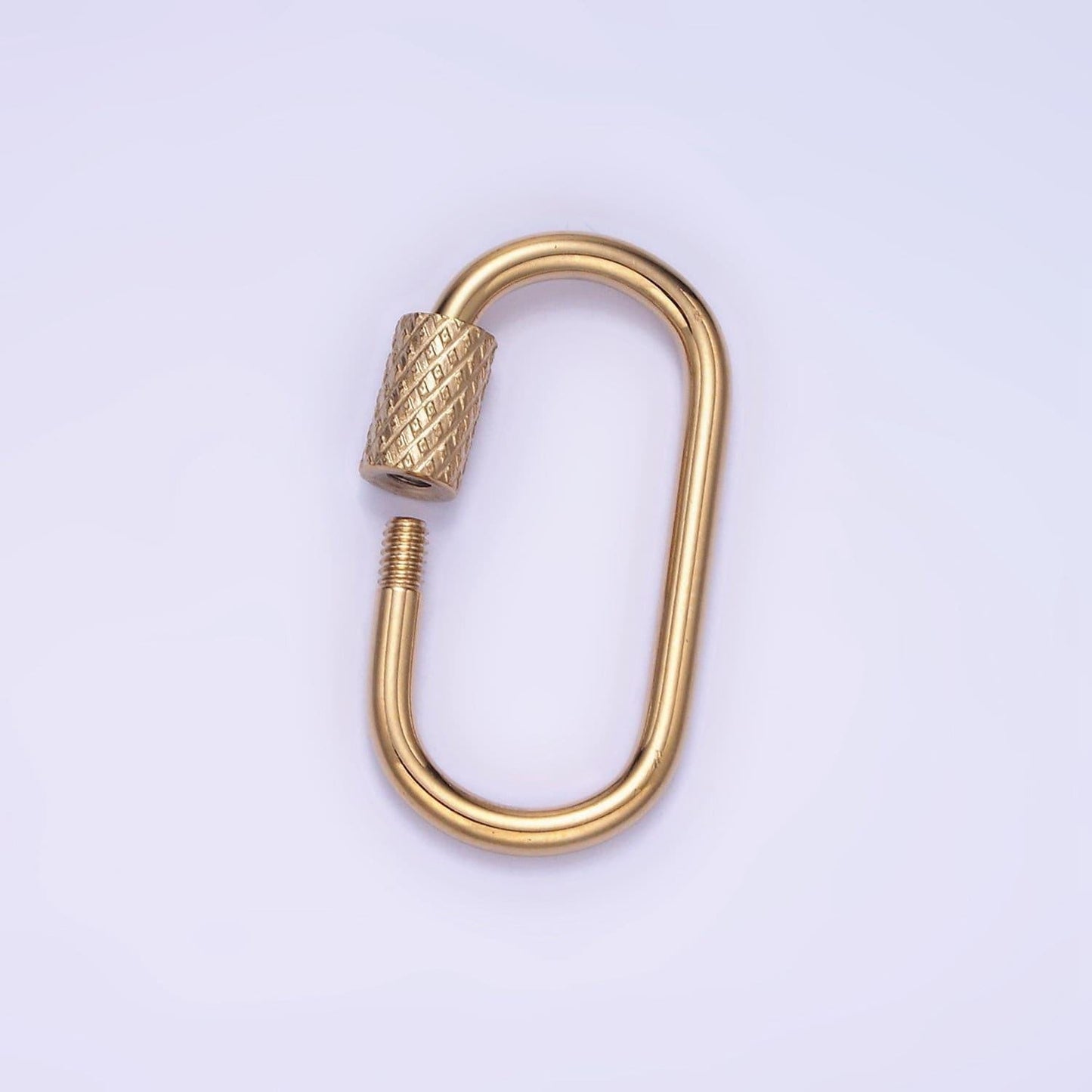 Stainless steel 25mm textured tube carabiner clasps closure finding | z-692