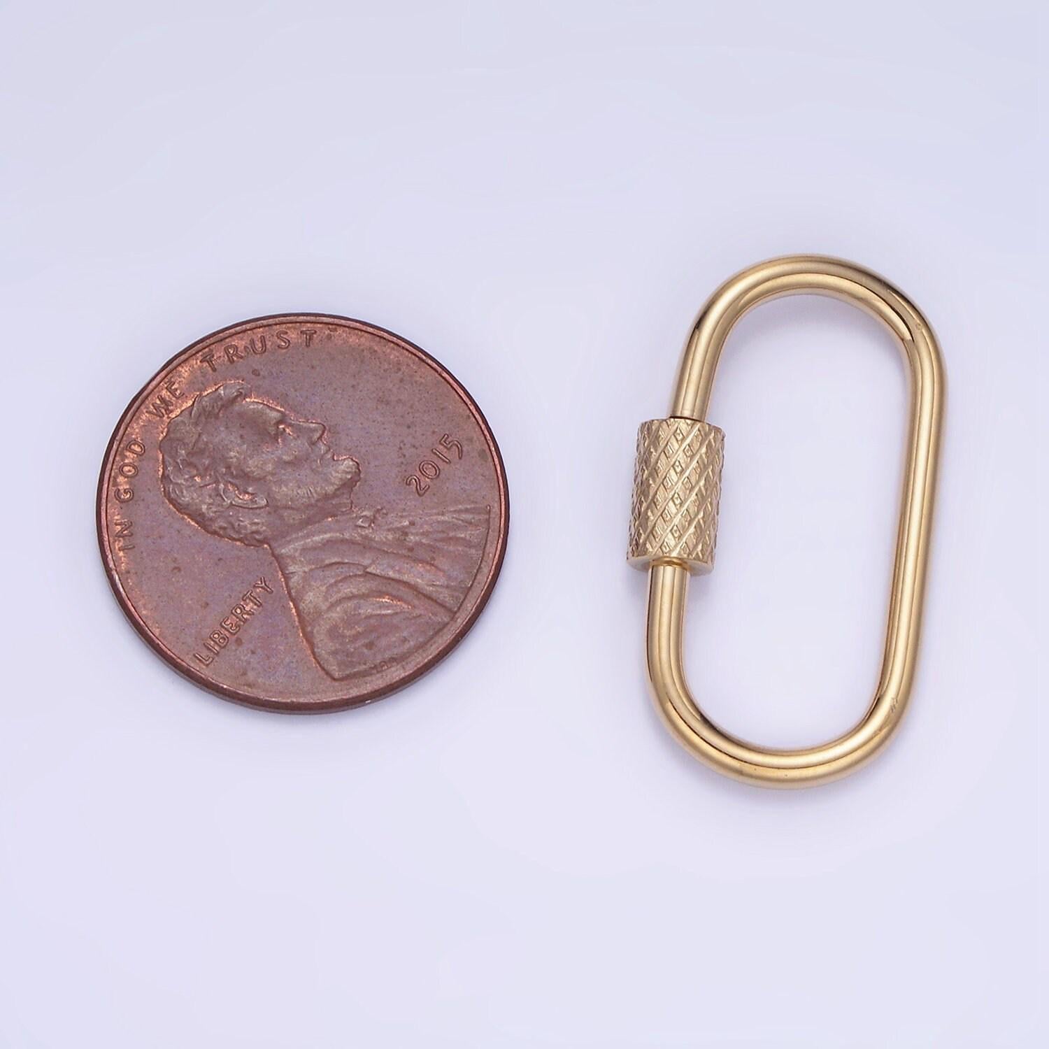 Stainless steel 25mm textured tube carabiner clasps closure finding | z-692