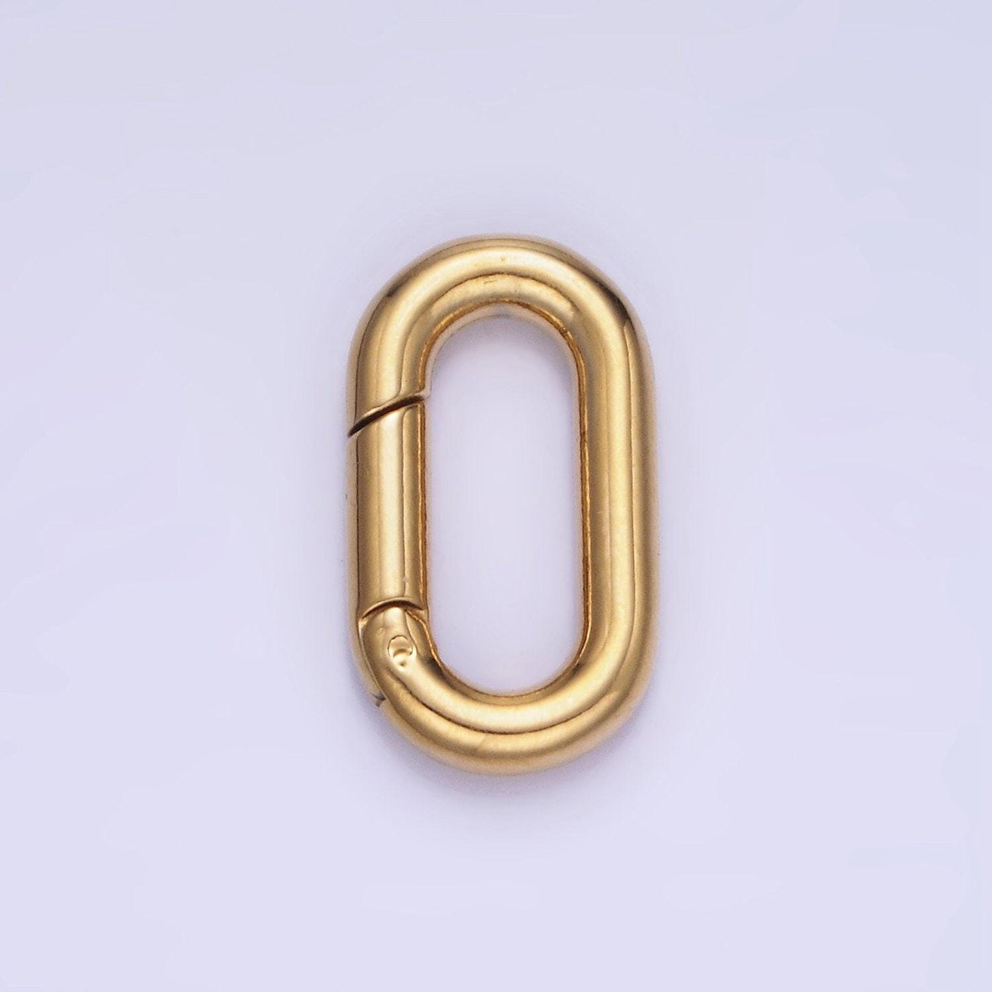 Stainless steel 18mm oblong spring gate closure finding in gold & silver | z-690