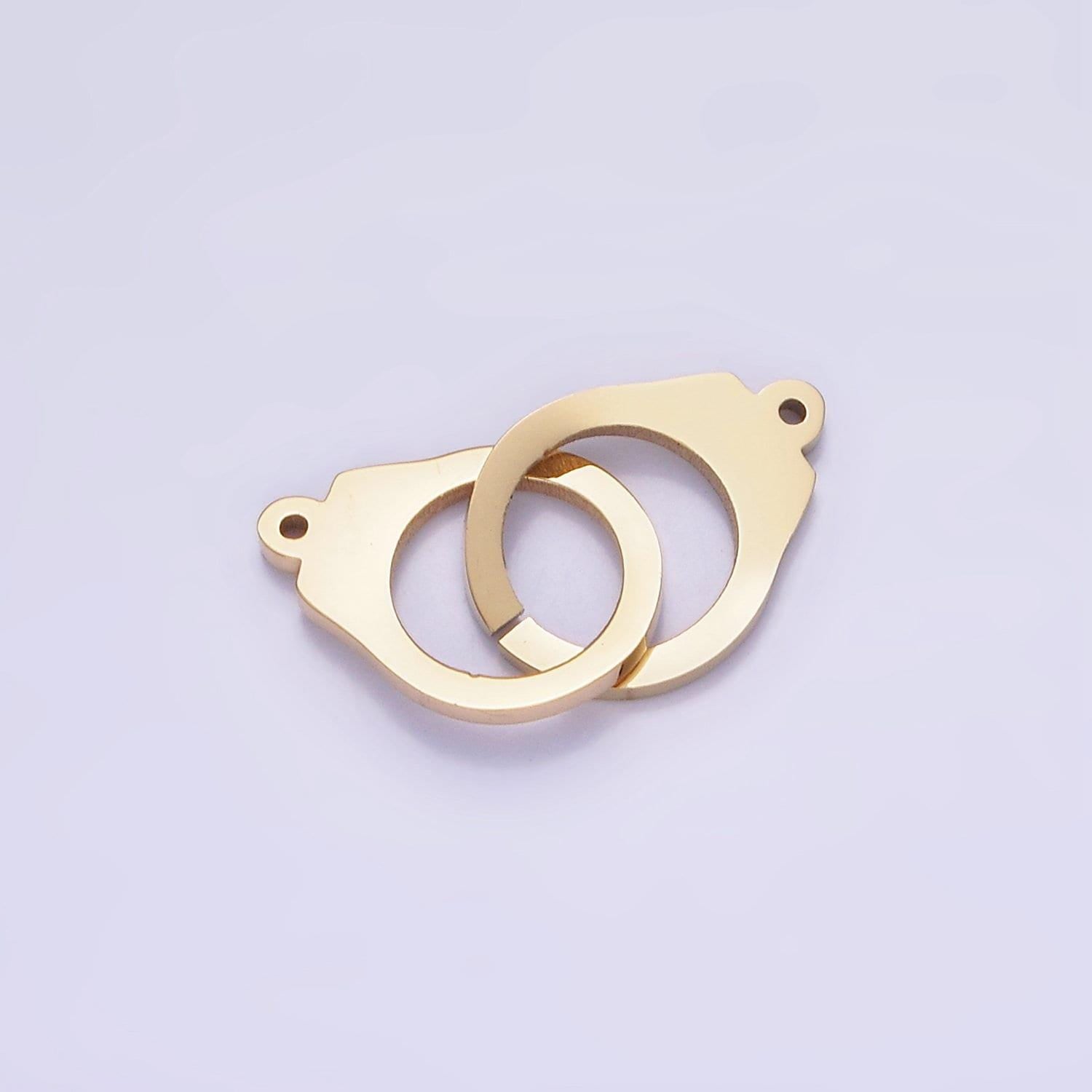 Stainless steel 20mm hand cuff minimalist connector | z-688