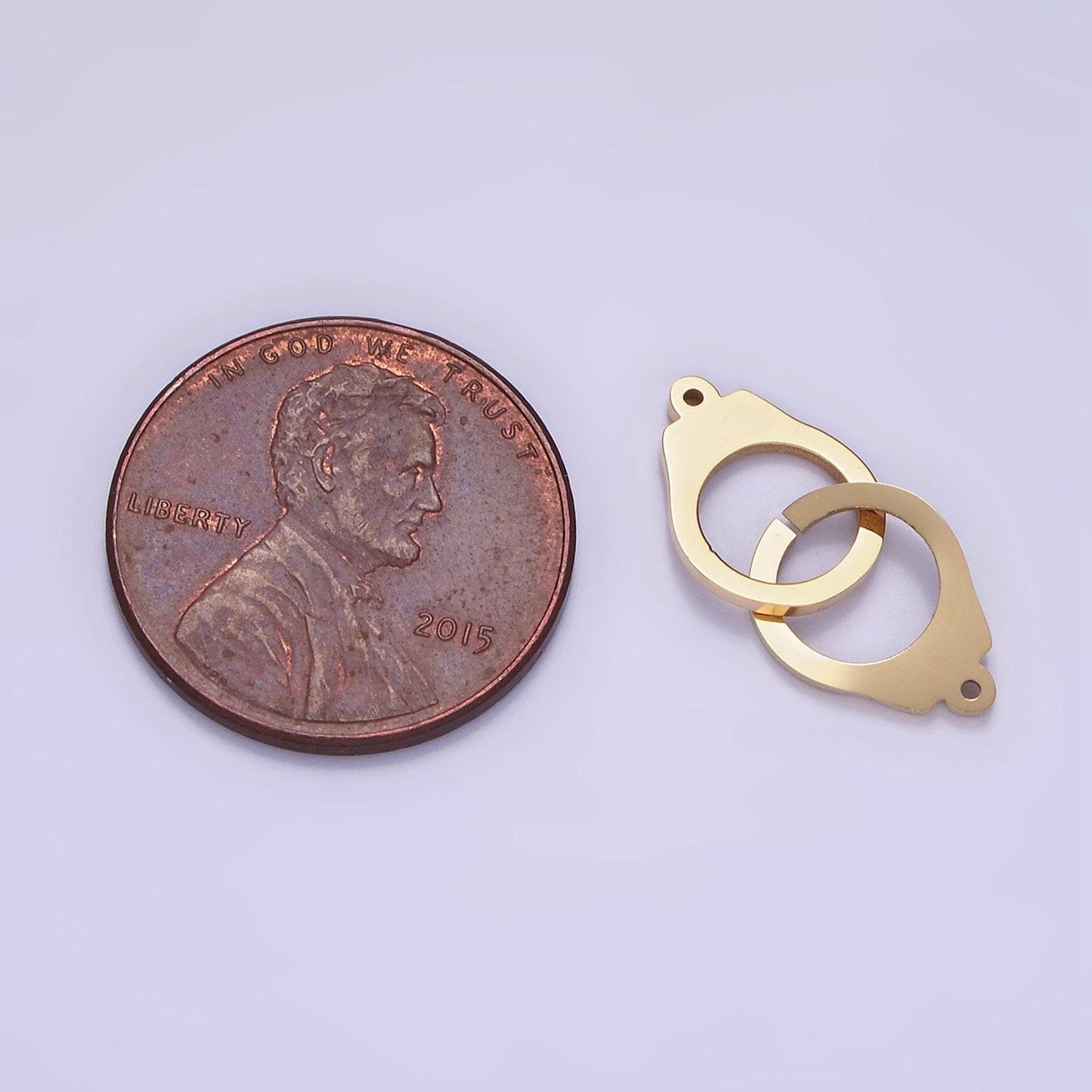 Stainless steel 20mm hand cuff minimalist connector | z-688