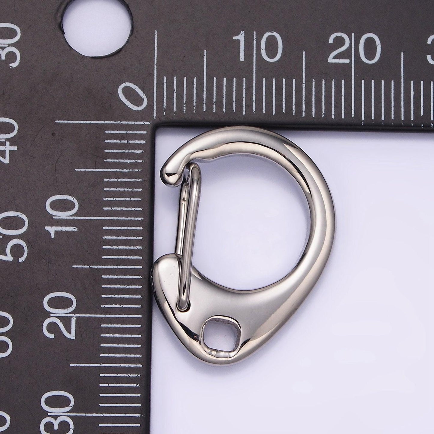 Stainless steel 24mm oval snap hook carabiner for keychain wallet jewelry findings supply | z661