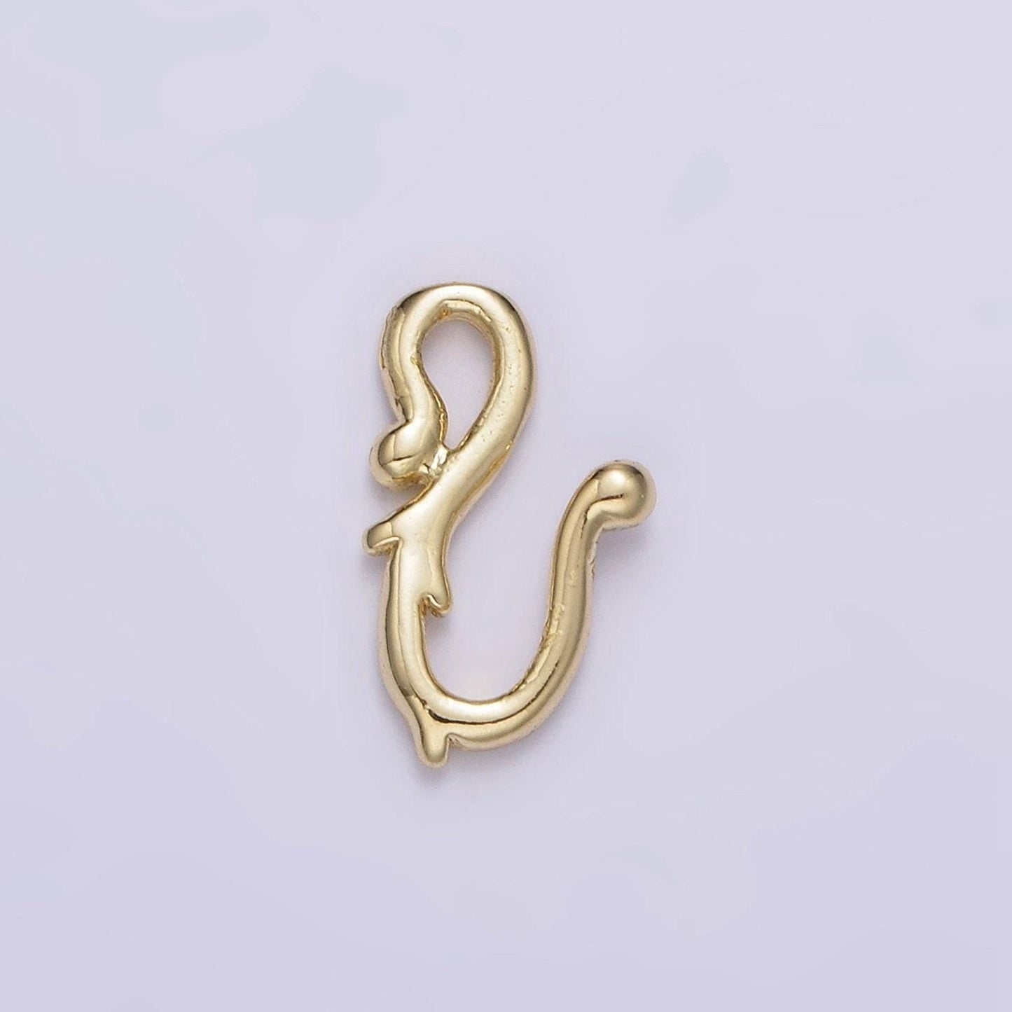 14k gold filled mini molten vine hook closure findings supply | z-658