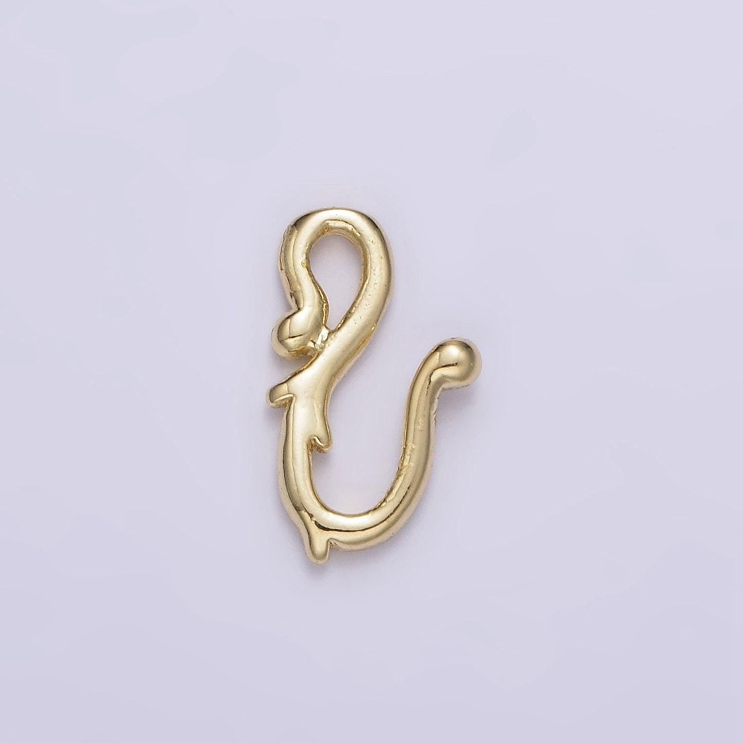 14k gold filled mini molten vine hook closure findings supply | z-658