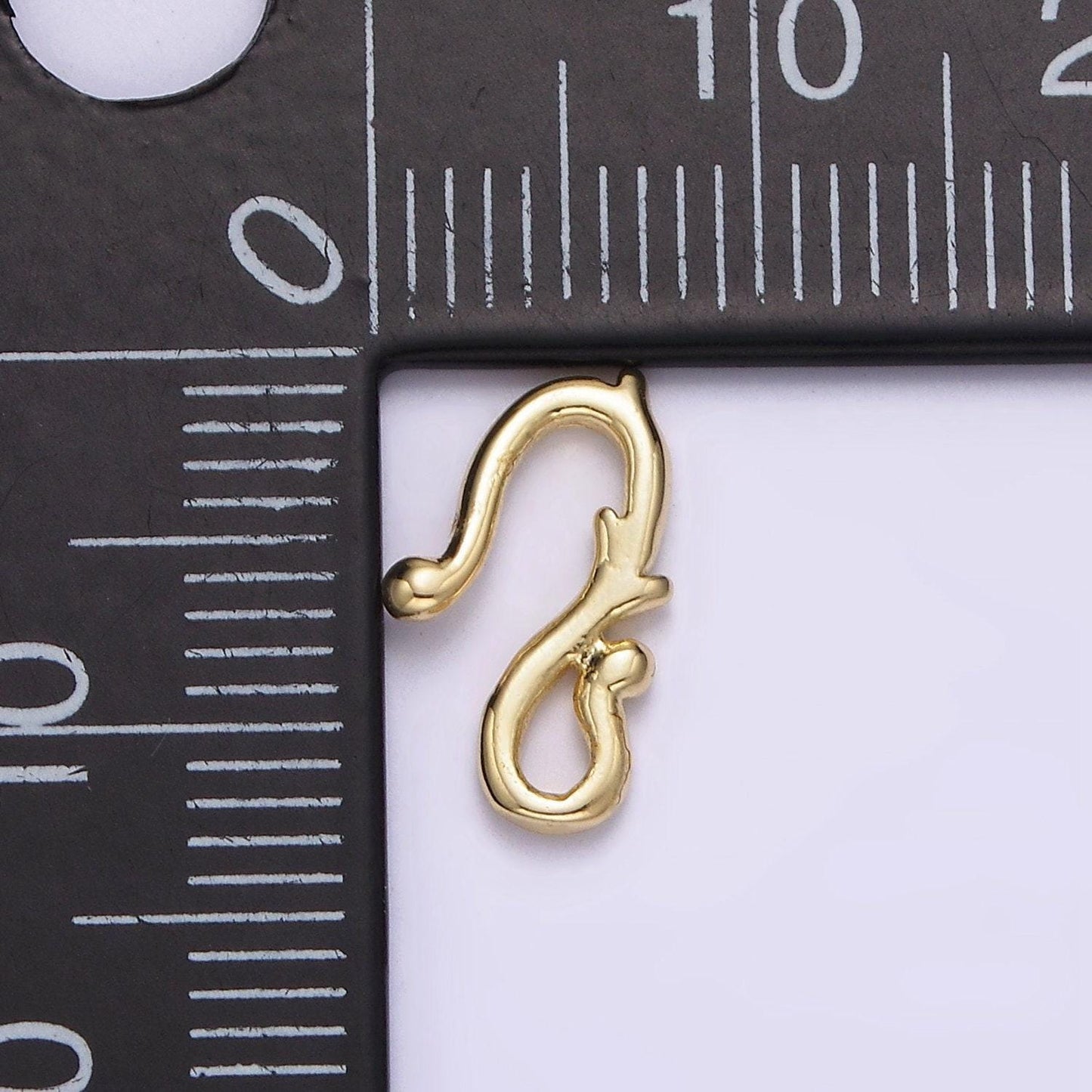 14k gold filled mini molten vine hook closure findings supply | z-658