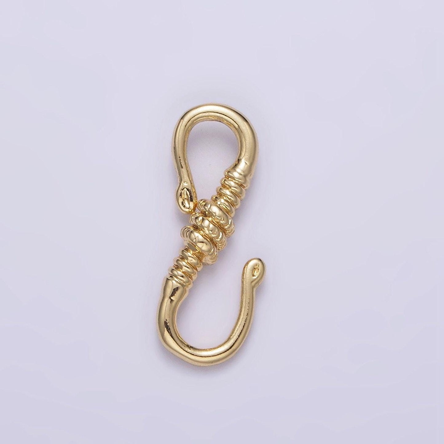 Gold filled 15mm curved s-hook clasps closure jewelry supply findings | z-657