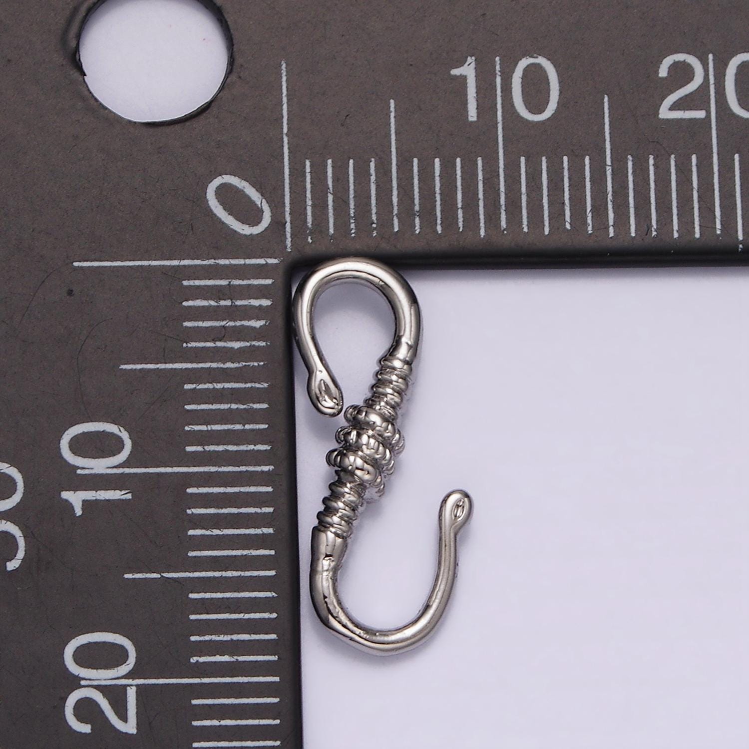 Gold filled 15mm curved s-hook clasps closure jewelry supply findings | z-657