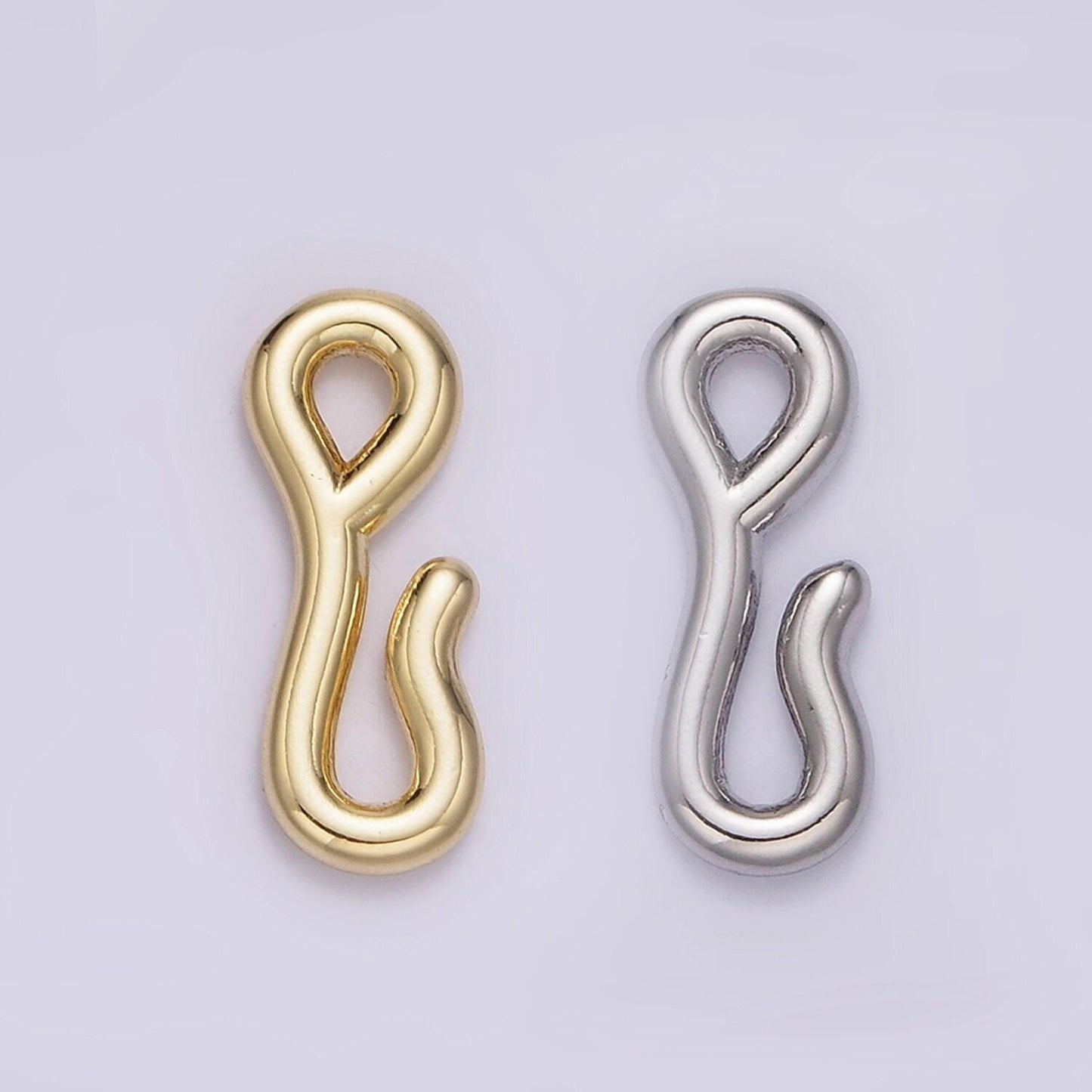 Mini hook and eye clasp gold s-hook clasp for bracelets, necklaces jewelry making supply z652