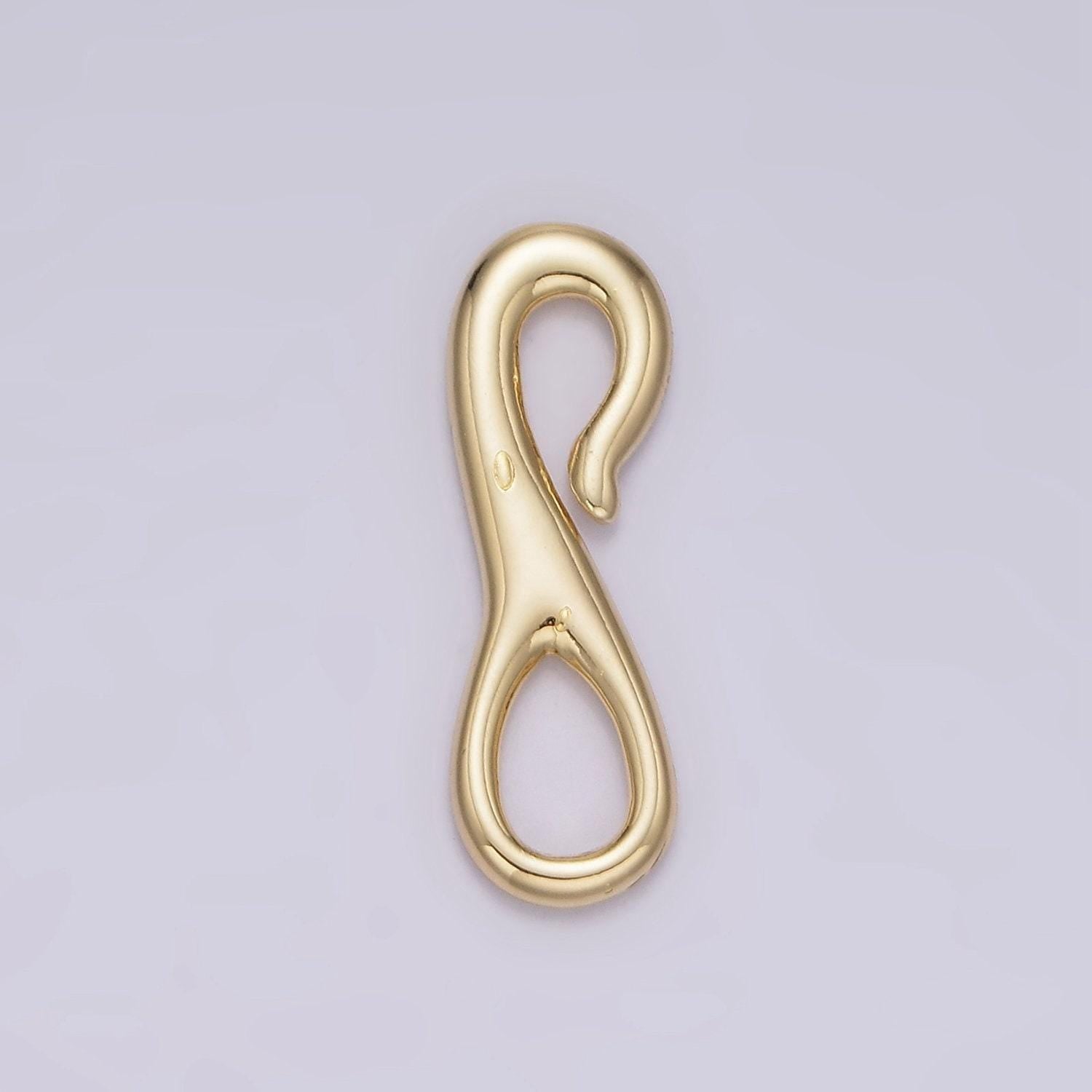 14k gold filled 20mm s-hook curved closure clasps supply findings | z651