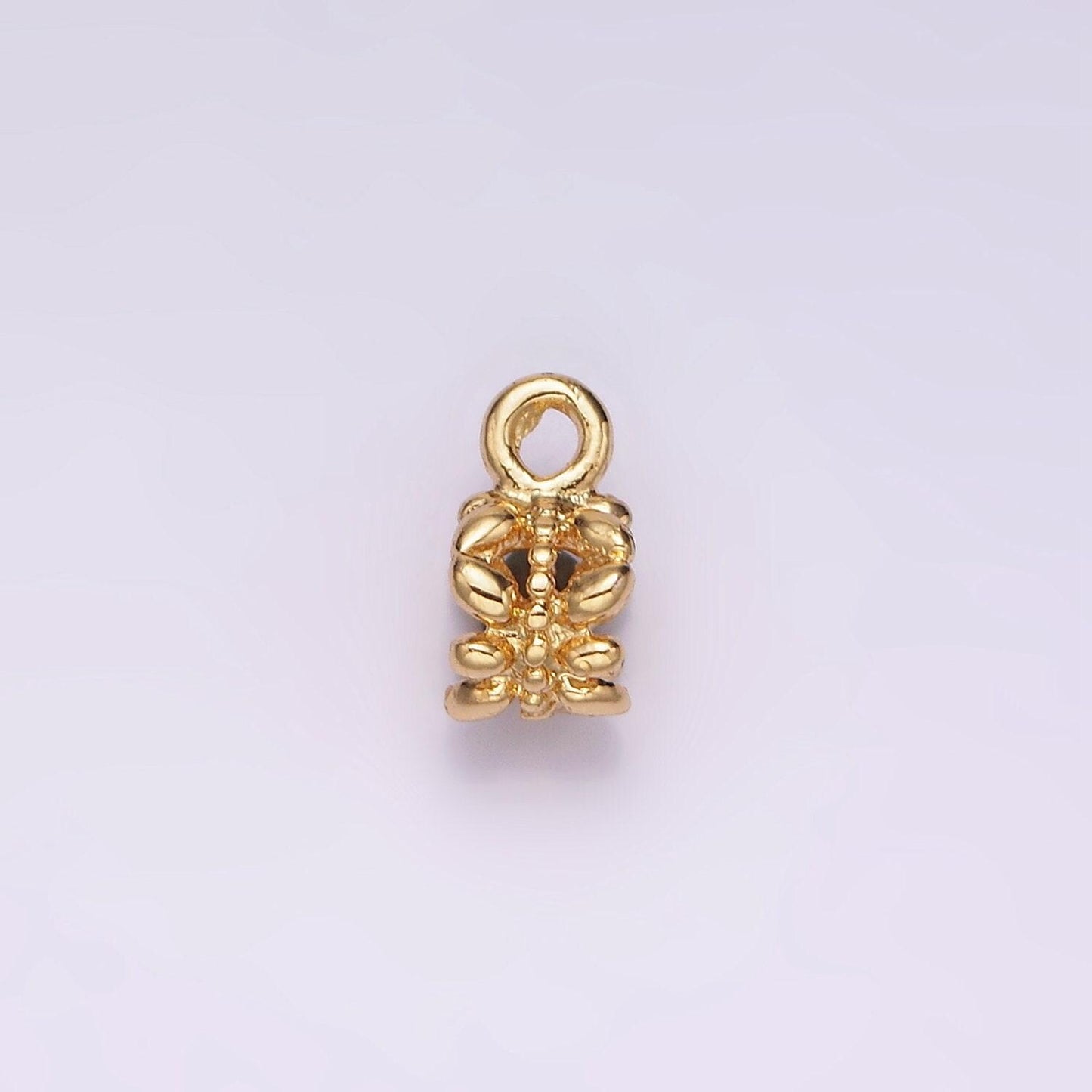 Gold bail beads, hanger beads spacer with ring, bracelet jewelry making, charm link beads, spacer ring for round cord, donut bail bead z649