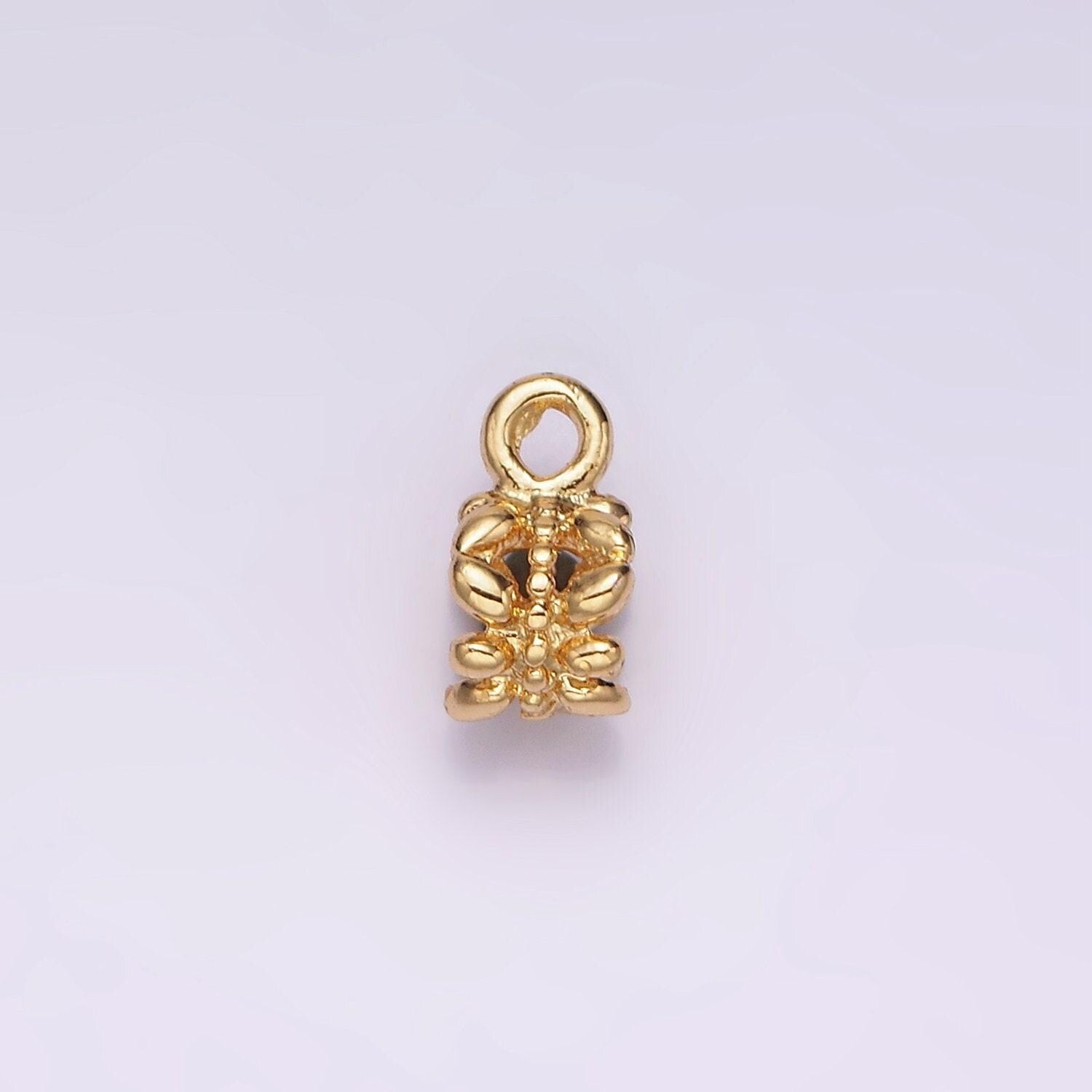 Gold bail beads, hanger beads spacer with ring, bracelet jewelry making, charm link beads, spacer ring for round cord, donut bail bead z649