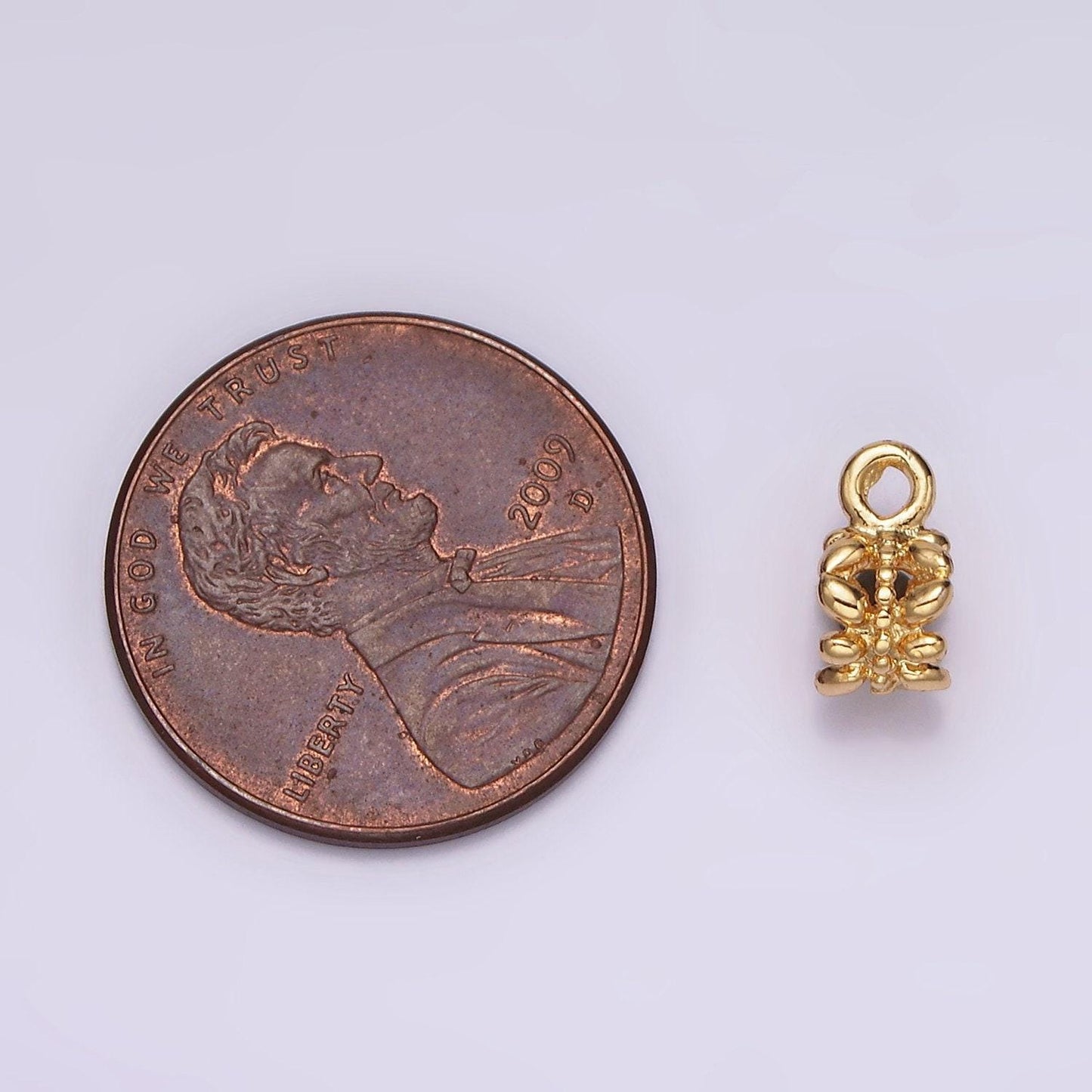 Gold bail beads, hanger beads spacer with ring, bracelet jewelry making, charm link beads, spacer ring for round cord, donut bail bead z649