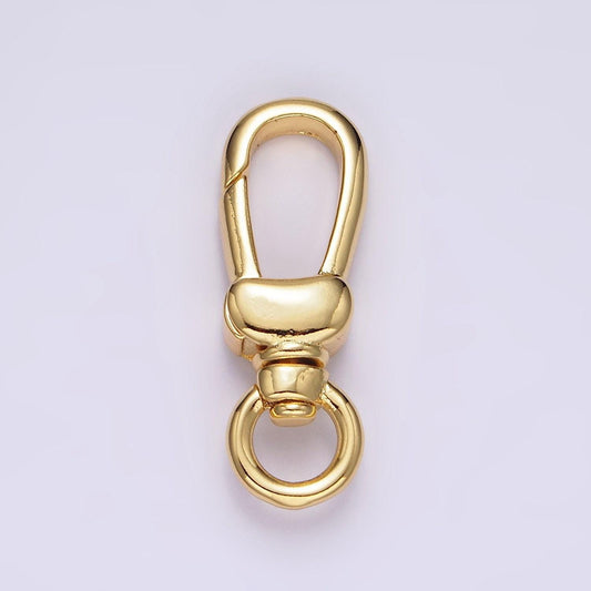 14k gold filled 25mm oblong push snap gate triggerless swivel closure Purse Charm Component | z605