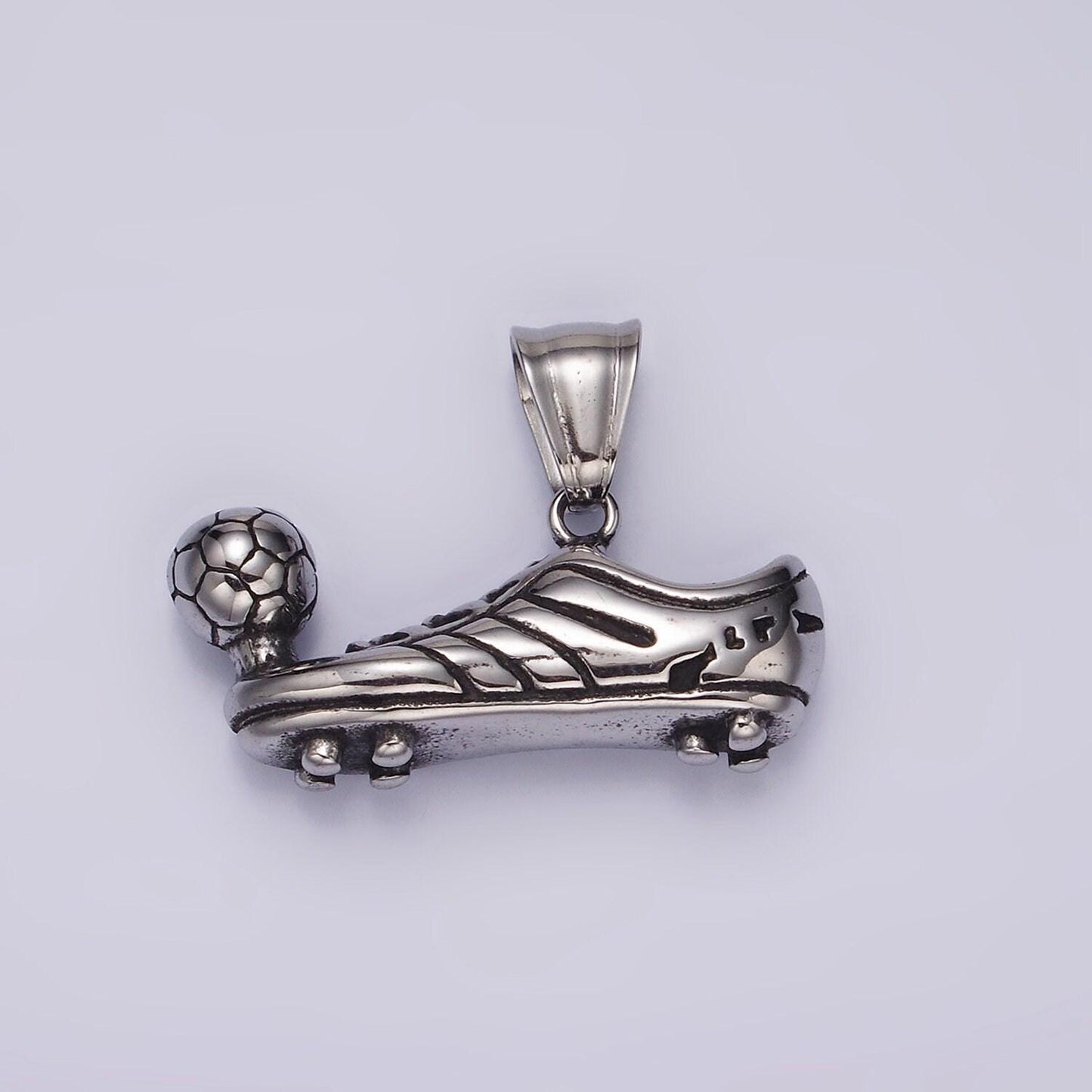 Stainless steel ball soccer football shoes cleat sport pendant for boy girl gift | p1060