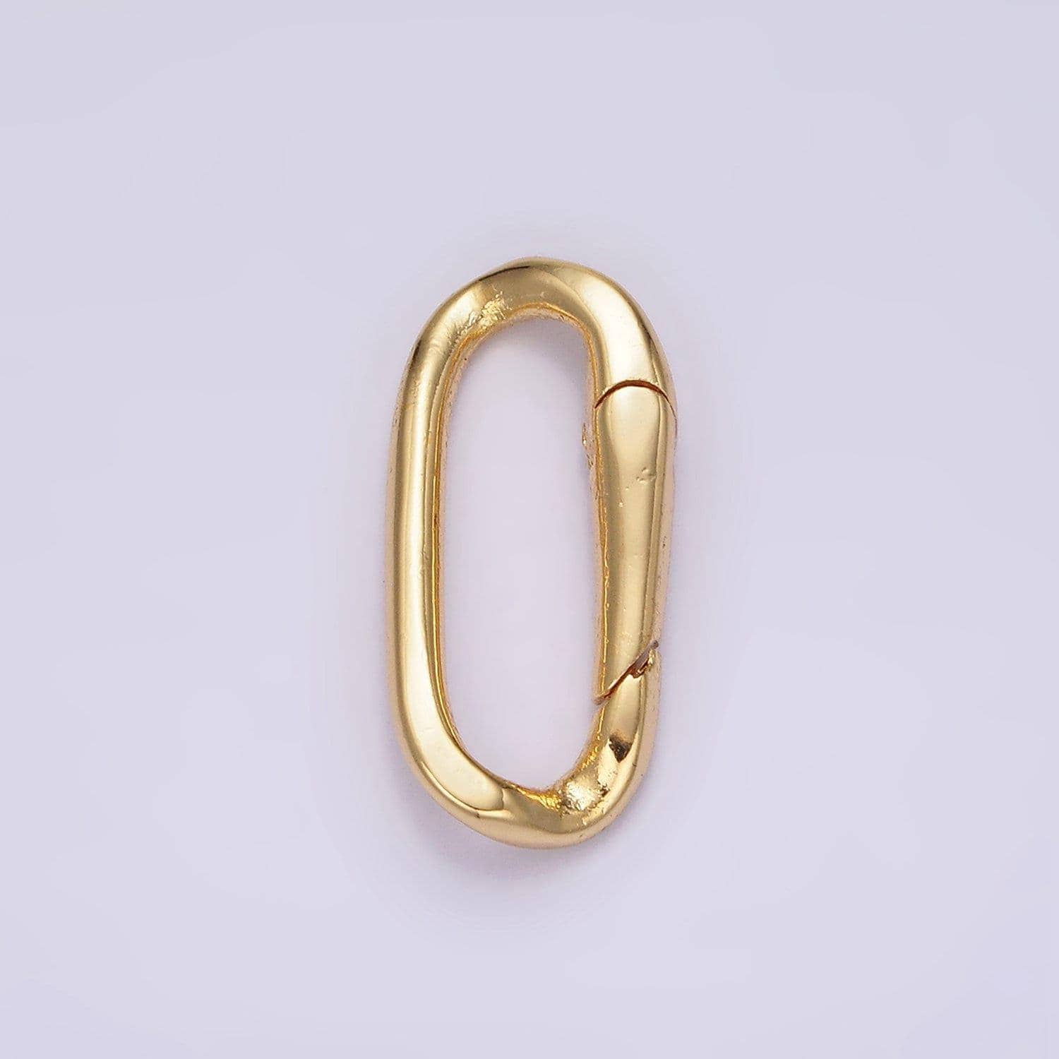 24k gold filled 21mm edged paperclip oblong push spring gate minimalist findings supply | z574