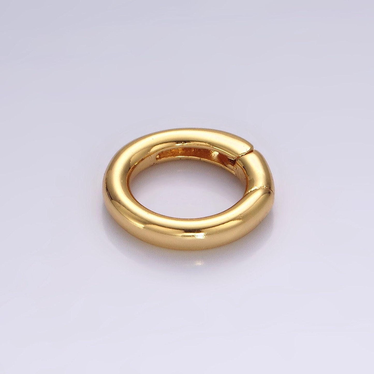14k gold filled 14.5mm, 10mm push round spring gate ring jewelry closure findings supply | z570 z571