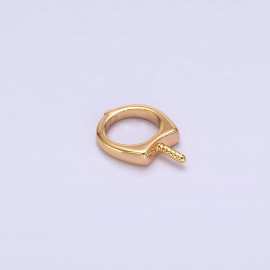 18k gold filled round plain peg bail hold for half drill pearl and bead bail charm jewelry findings supplies | z488