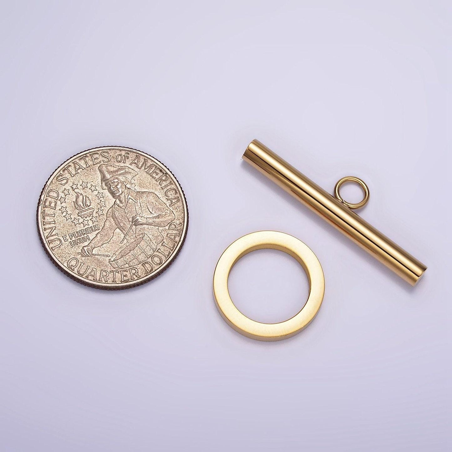 Stainless steel toggle clasp gold & silver, wholesale ot clasps for necklace, choker or bracelet chain making supply z484
