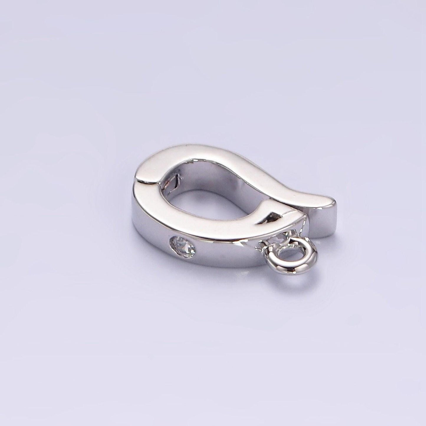 14k gold filled clear cz snap interchangeable charm holder jewelry supply in gold & silver | z479 z480