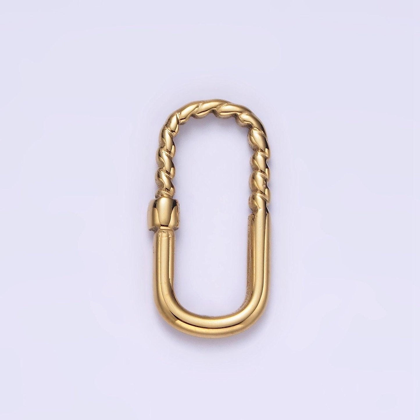 Stainless steel 25mm half twisted braided oblong link jewelry supply | z475