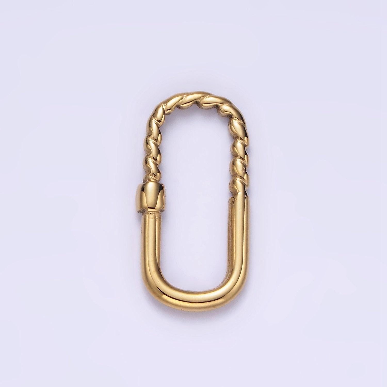 Stainless steel 25mm half twisted braided oblong link jewelry supply | z475