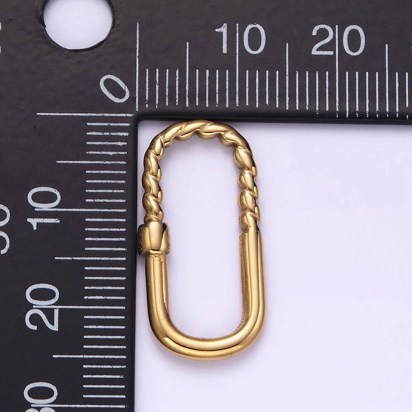 Stainless steel 25mm half twisted braided oblong link jewelry supply | z475