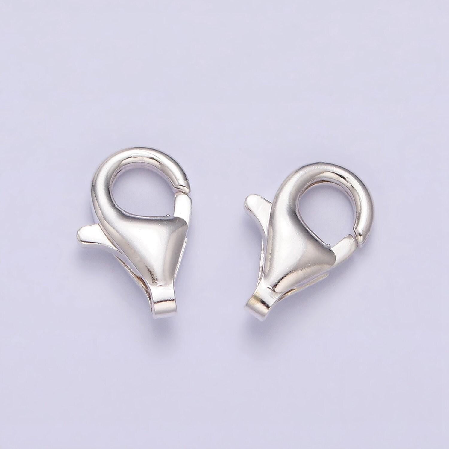 1 pc 925 sterling silver lobster clasp, lobster claw for jewelry making multiple size 11mm / 9mm end clasp for necklace bracelet z430 z431