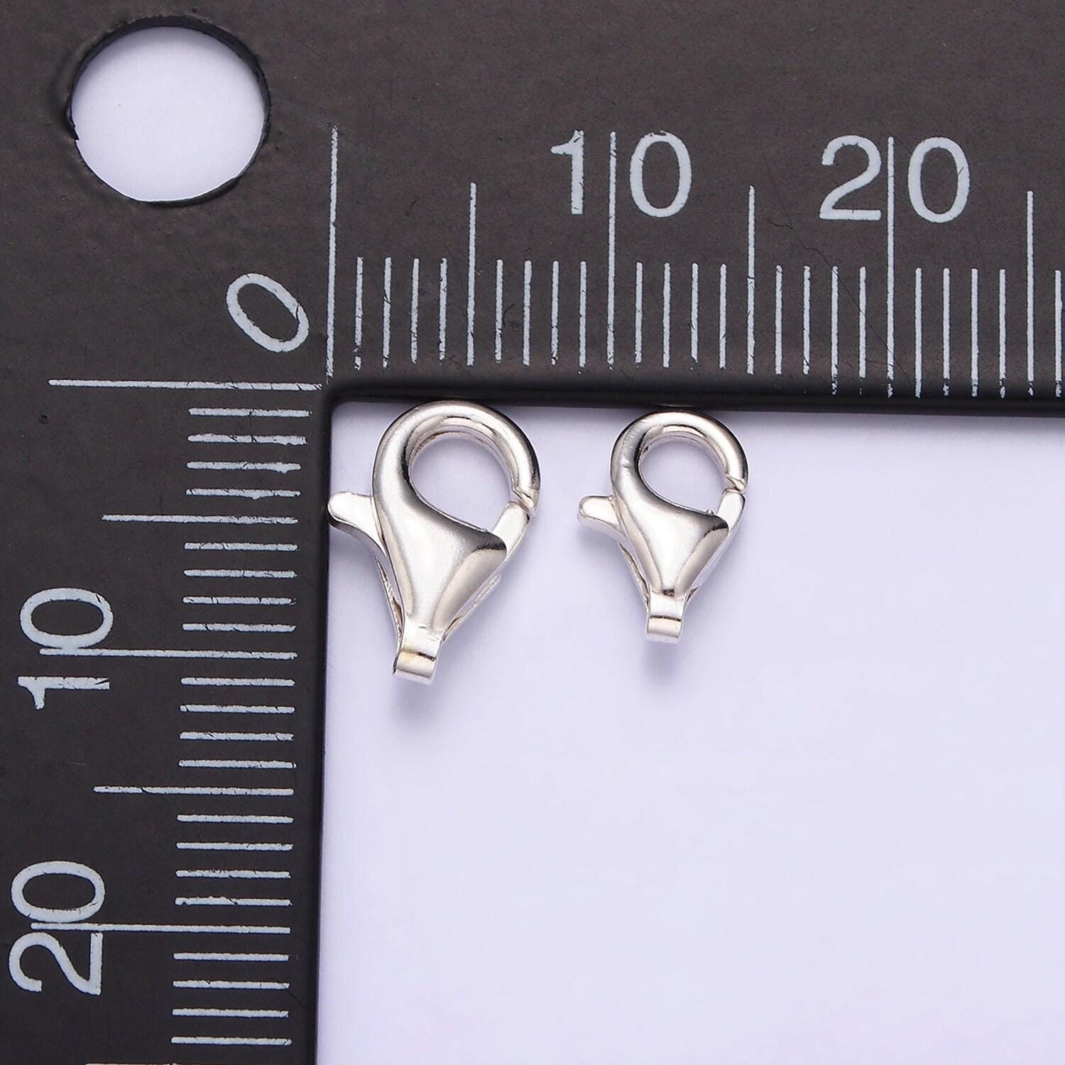 1 pc 925 sterling silver lobster clasp, lobster claw for jewelry making multiple size 11mm / 9mm end clasp for necklace bracelet z430 z431