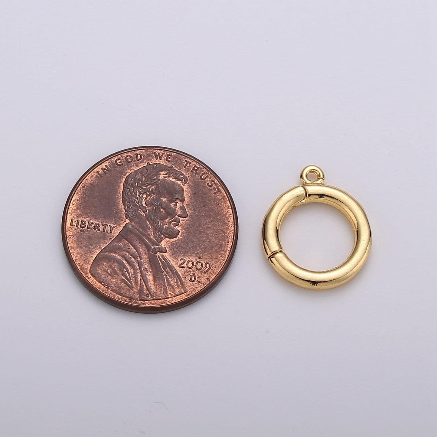 14k gold filled 12mm round pull gate clasps open loop silver jewelry supply in gold & silver | k913 z399