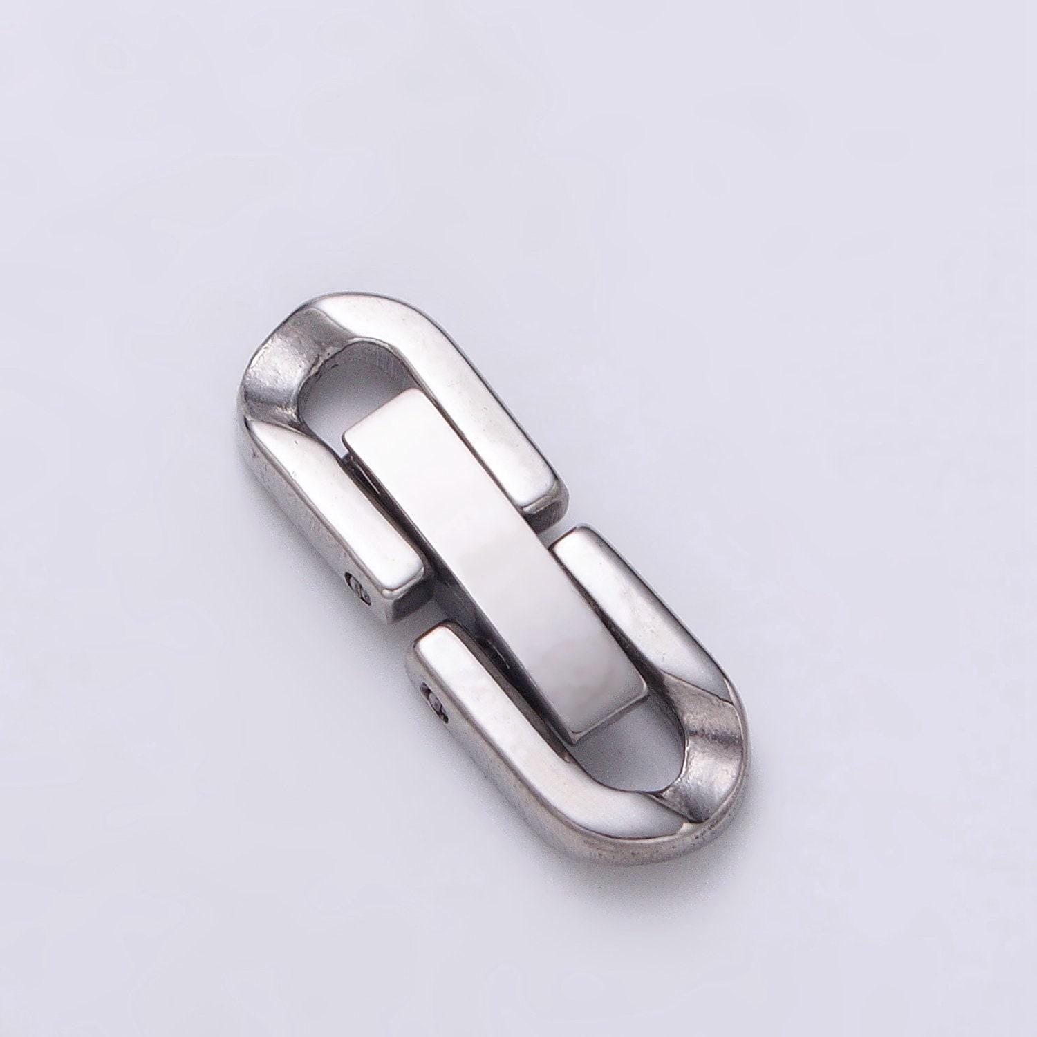 Gold fold over clasps extender clasp closure stainless steel end caps for bracelet jewelry component handmade supply z320 z321