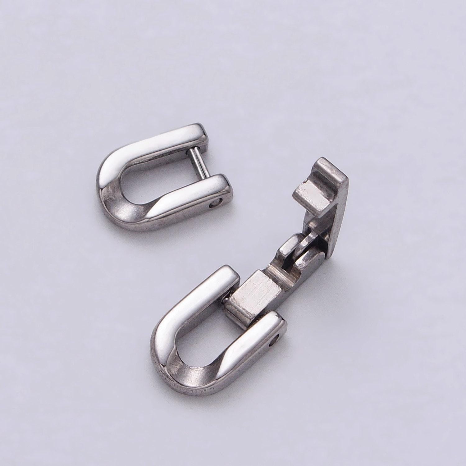 Gold fold over clasps extender clasp closure stainless steel end caps for bracelet jewelry component handmade supply z320 z321