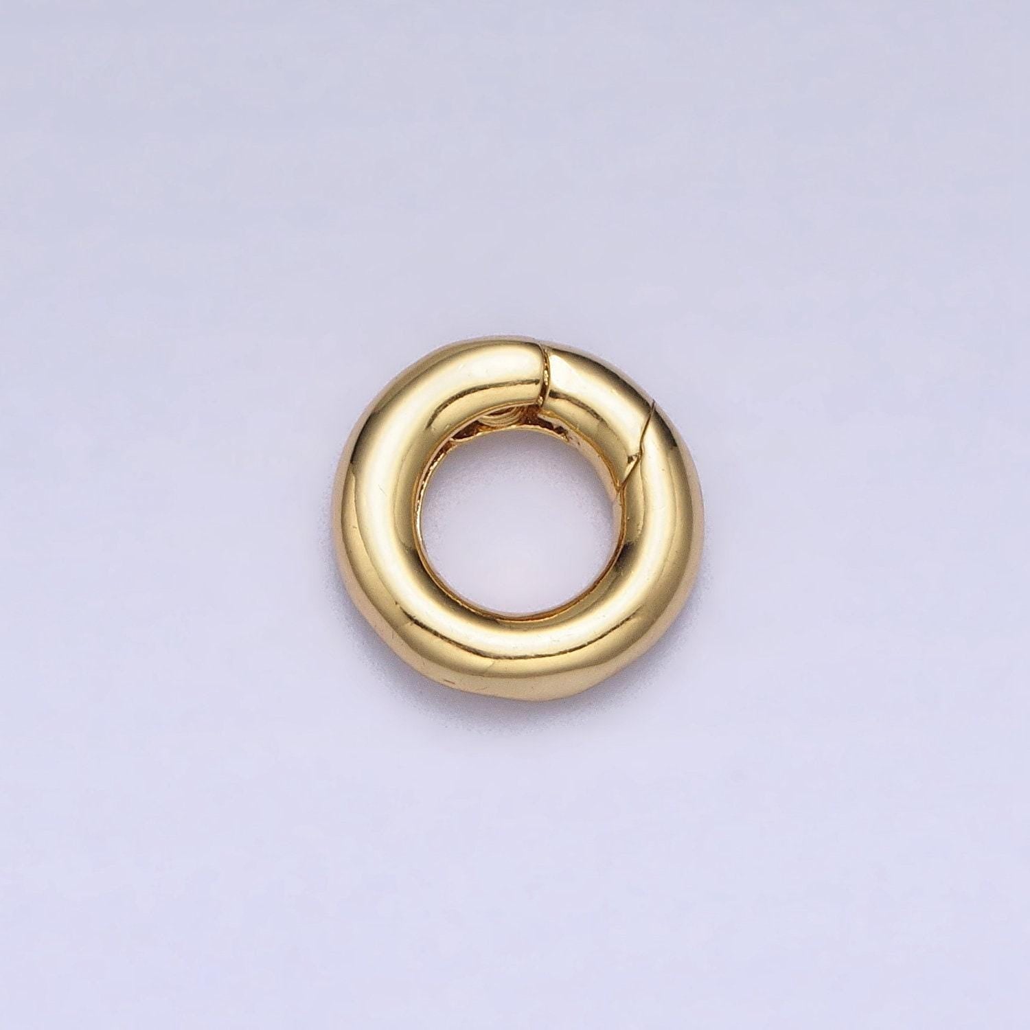 Mini gold silver spring gate ring 10mm round circle ring, round clasp, push clip clasp, spring gate for jewelry making z303