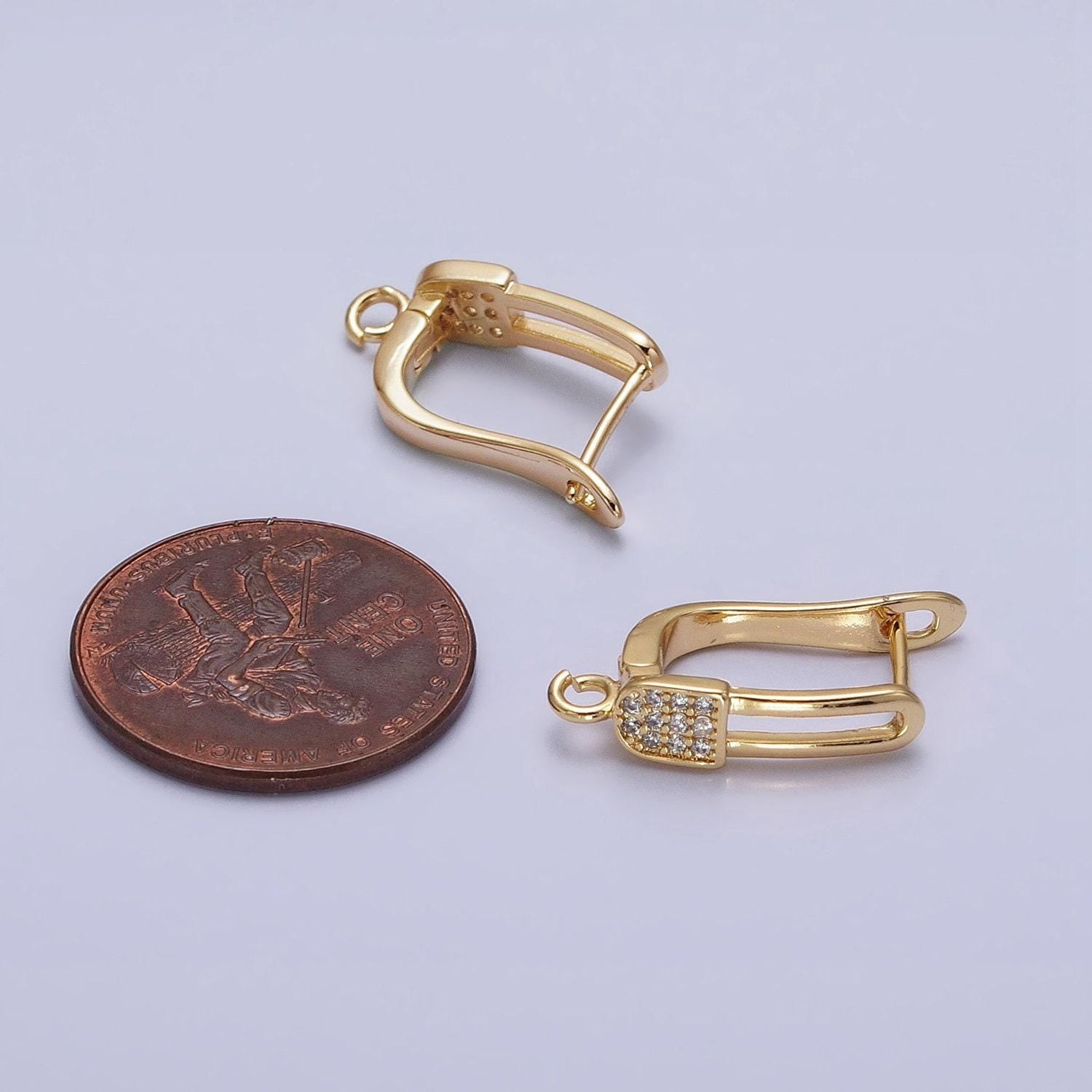 Dainty gold , silver lever back earring findings with open link for handmade jewelry component diy earring jewelry supply z286
