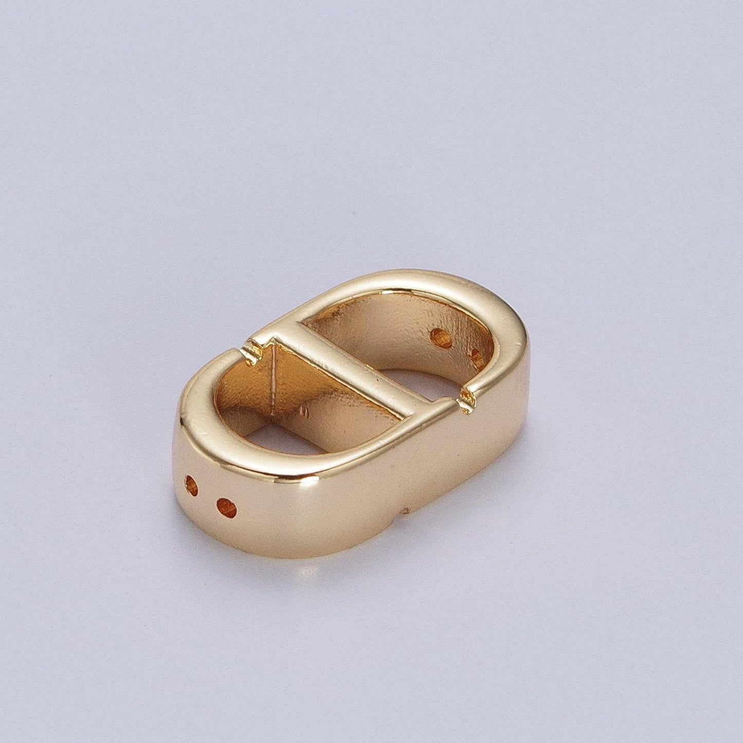 Gold tablet bead spacer pill shape small hole spacer beads gold oval table two hole connector for bracelet component z280