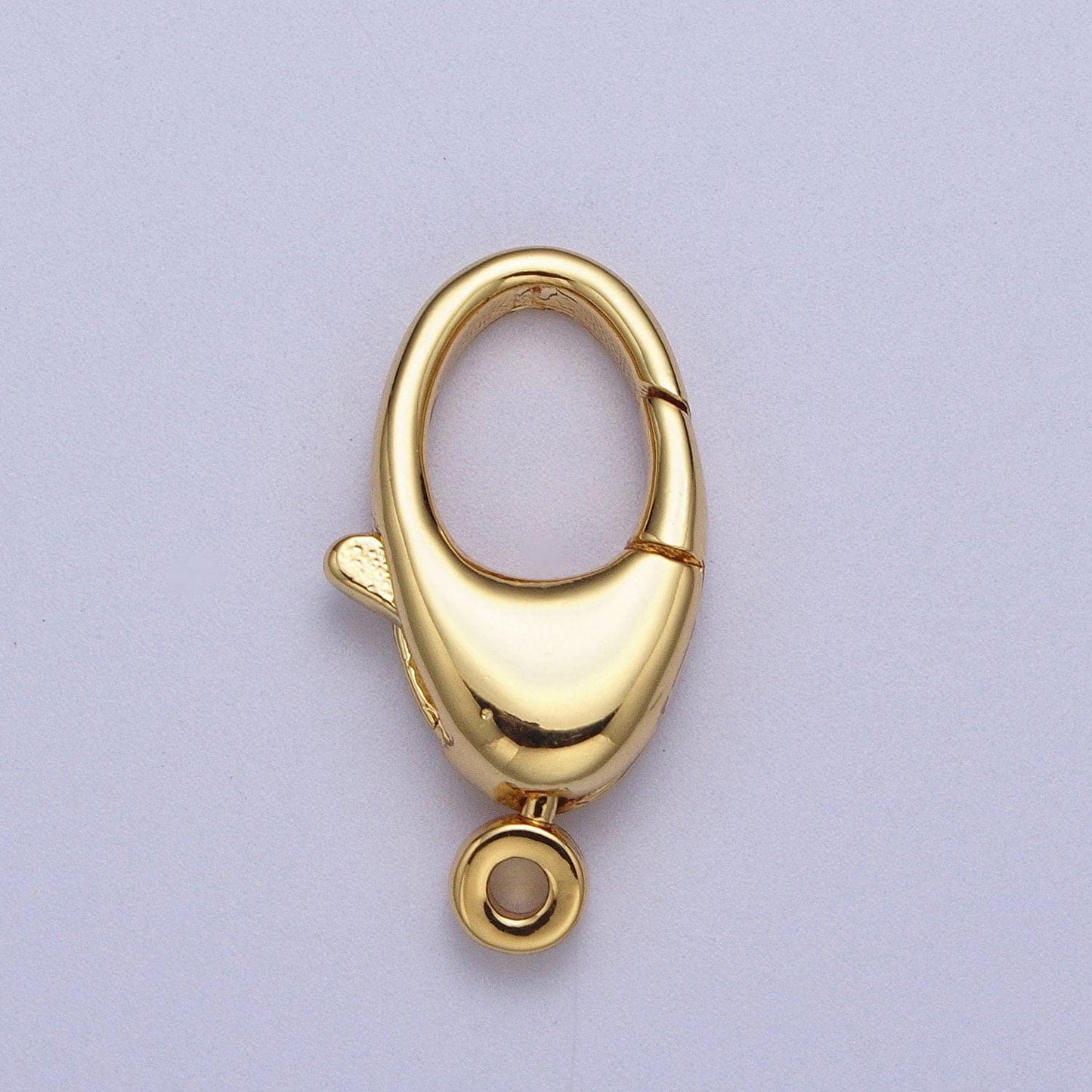 1pc wholesale lobster clasp 24k gold filled oval lobster claw for jewelry making, size option 18 x 10.5 mm z196