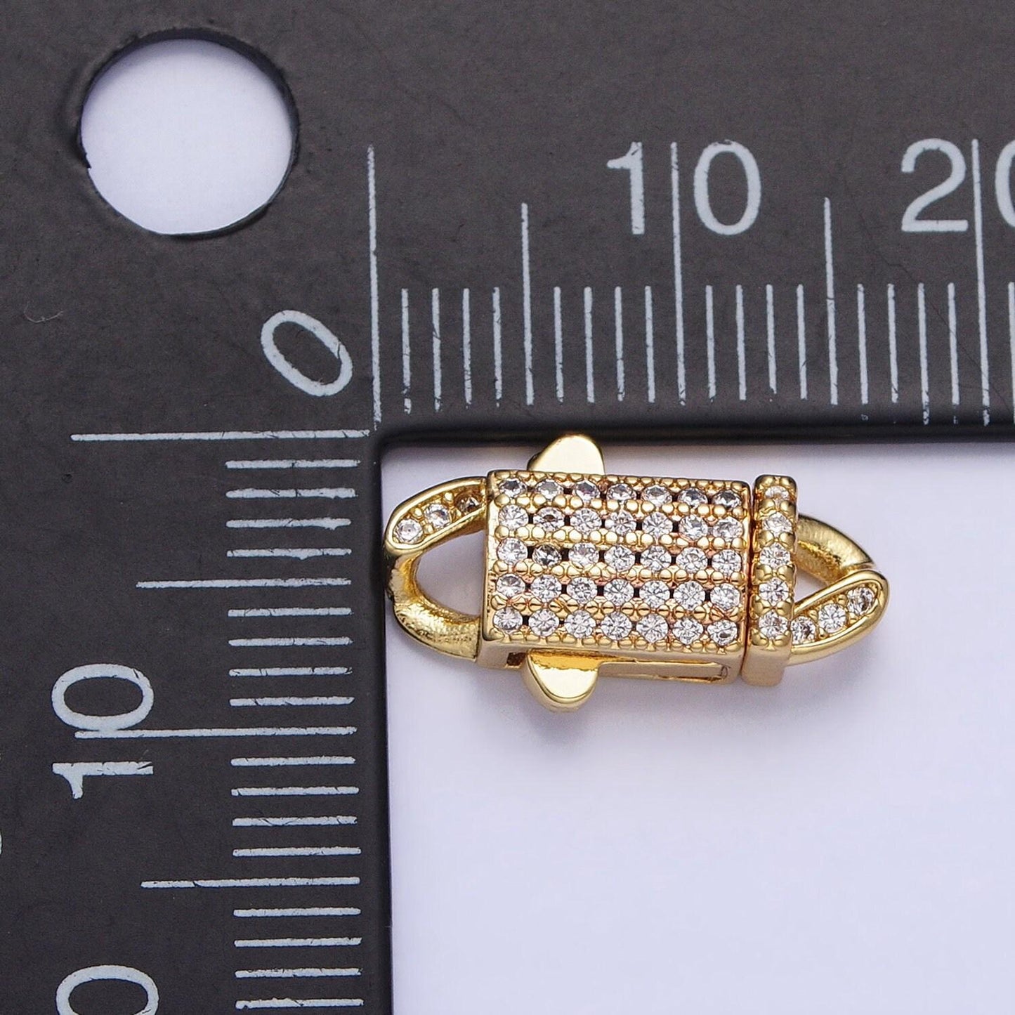 Gold plated cz long cubic zirconia trigger clasps for bracelet necklace end clasp jewelry making supply z-175