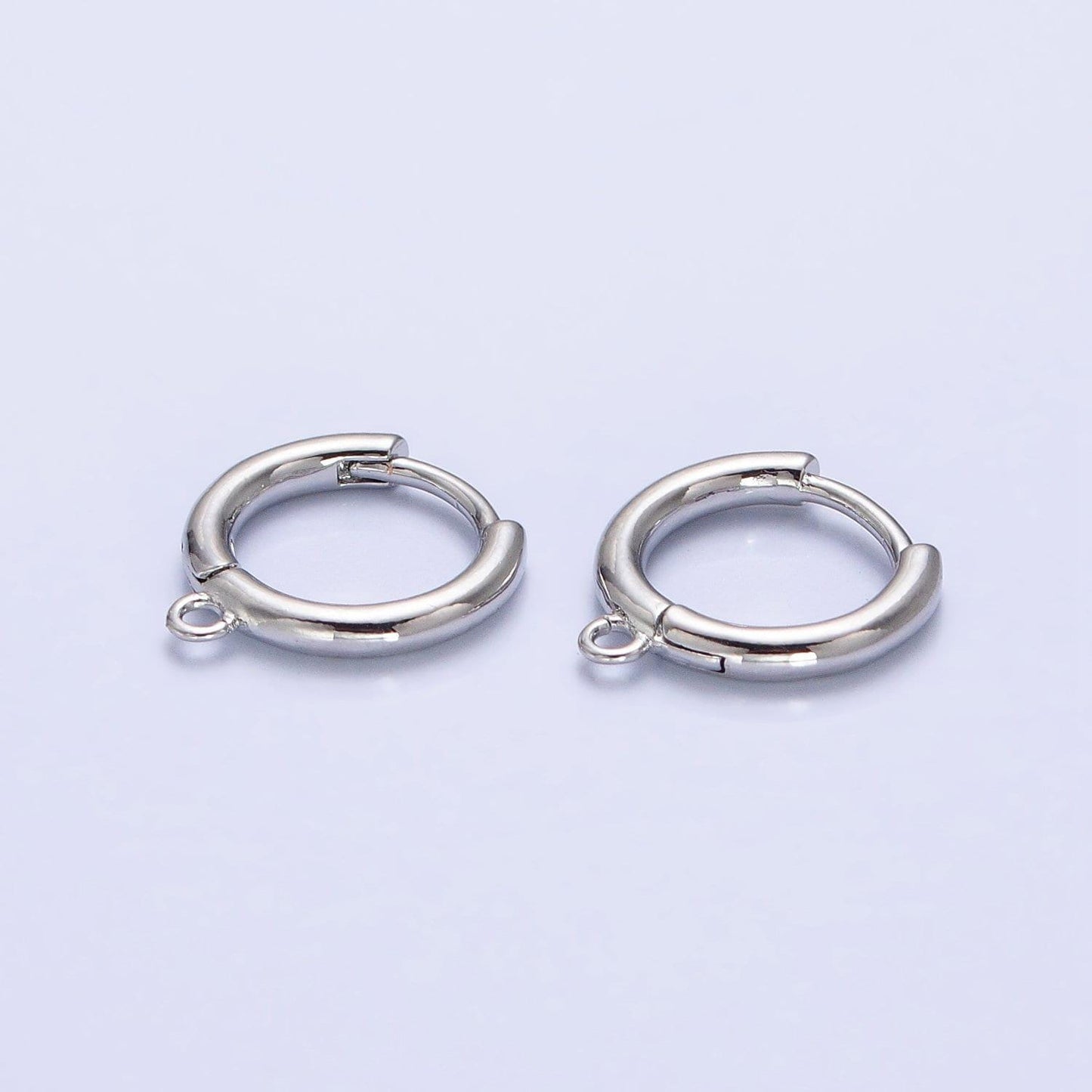 Snap close hoop 15.6mm huggies earrings supply | z-161 z-162