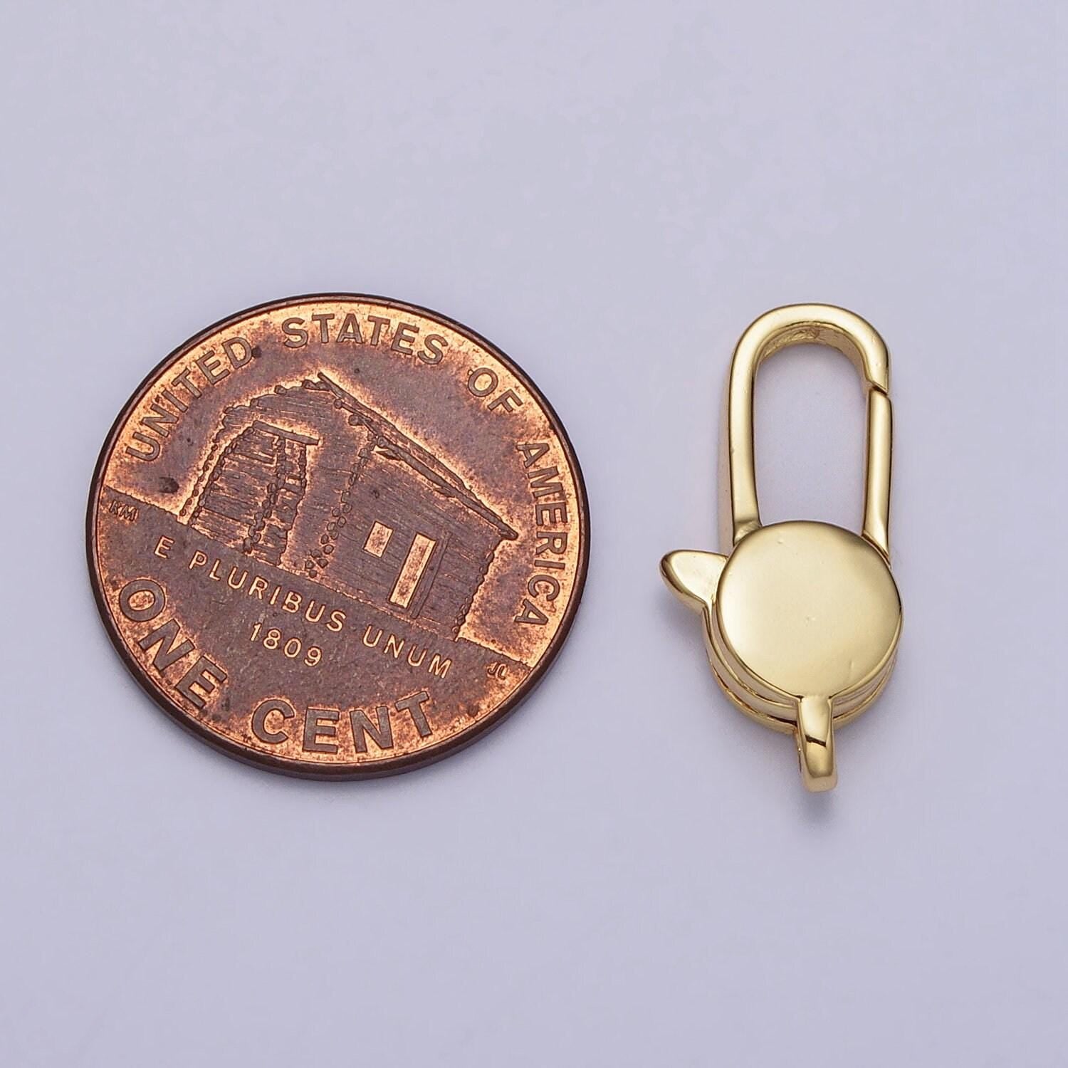 1pc wholesale lobster clasp 24k gold , oval lobster claw for jewelry making, size 19.3x8.9 mm z147 z148
