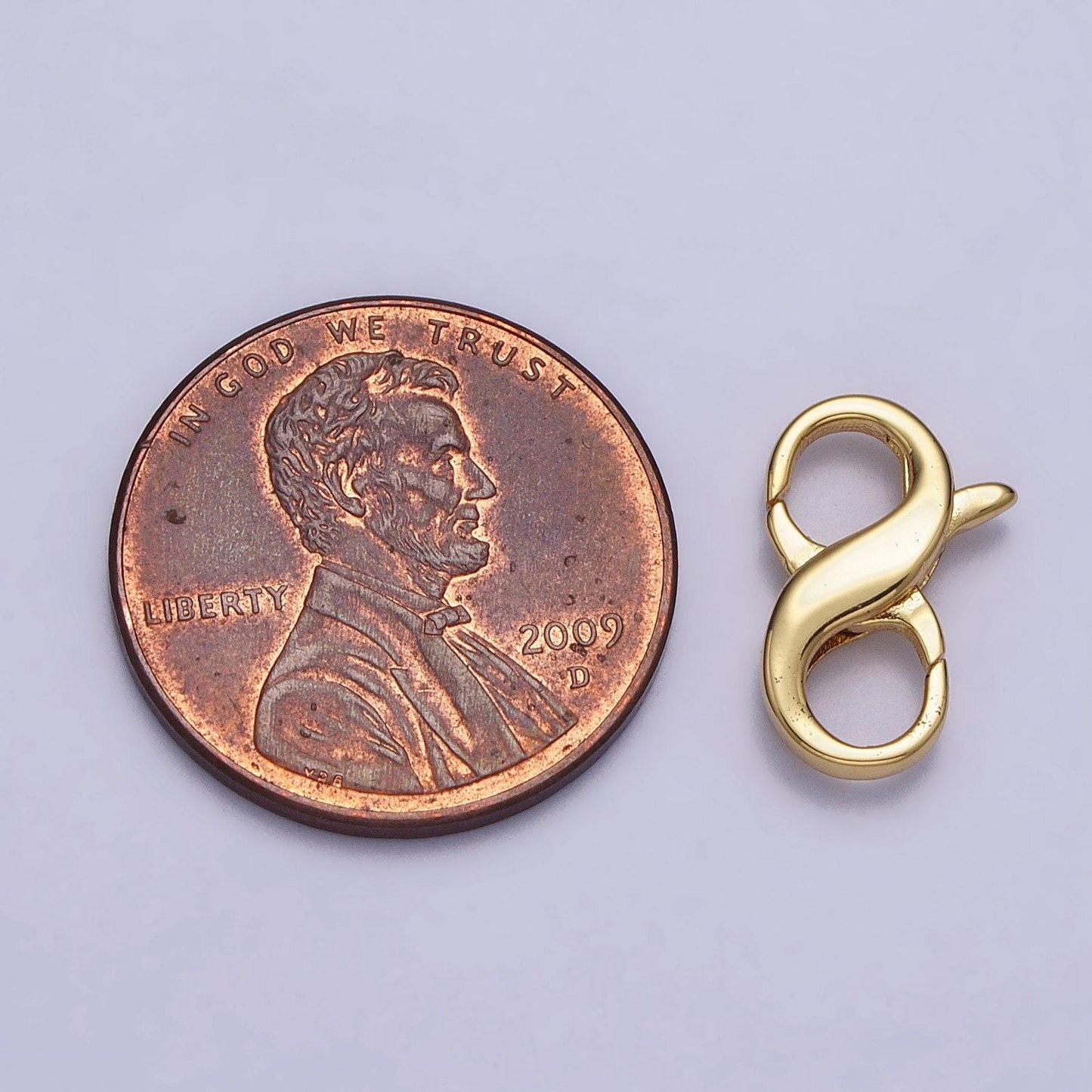 Small 24k gold filled 13mm double opening infinity silver figure 8 interchangeable enhancer clasps for jewelry making z143