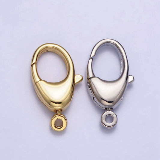 Dainty oval lobster lock gold lobster charm lock finding connector lobster lock enhancer lobster lock silver charm holder z133
